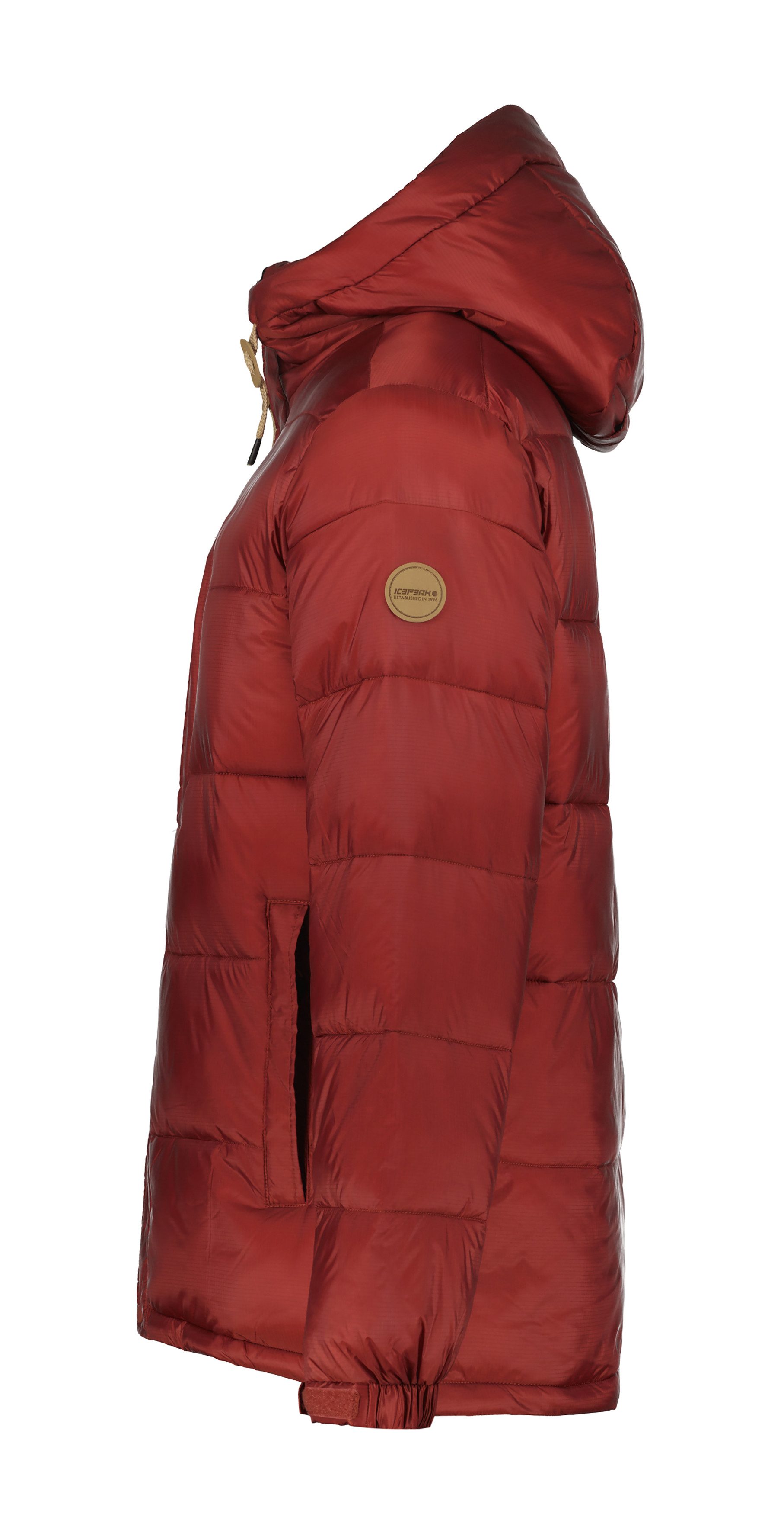 Icepeak Steppjacke mit Kapuze mit Kordelzug, wasserabweisendes Obermaterial, pflegeleicht
