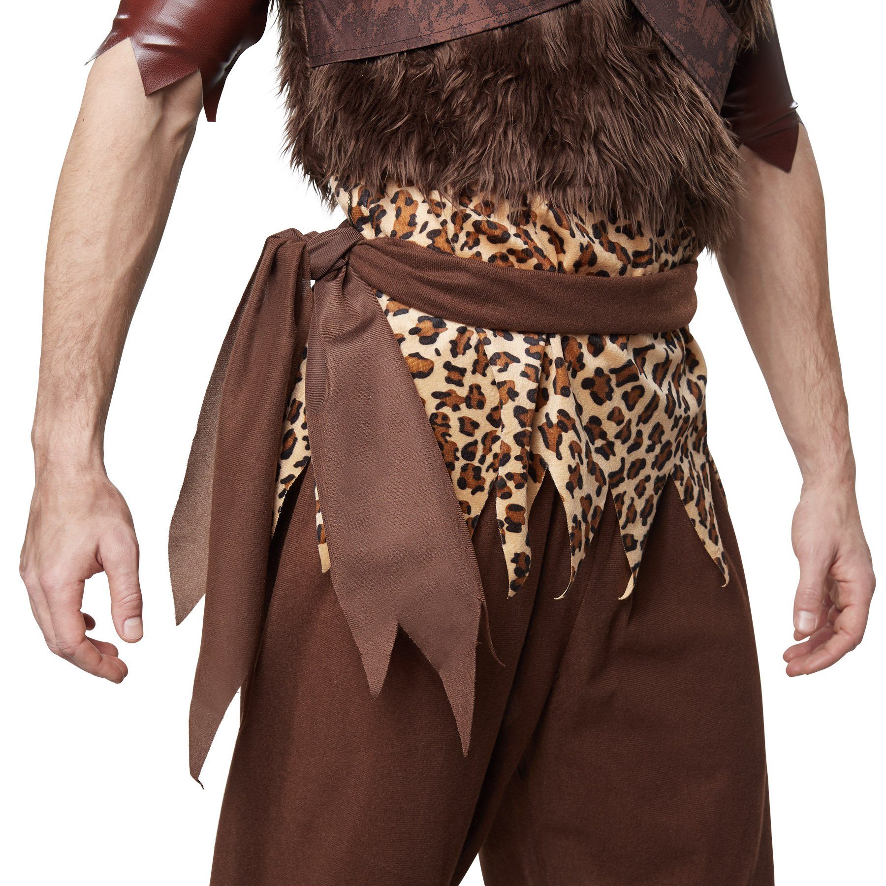 dressforfun Kostüm Herrenkostüm Steinzeit-Clanchef, Langes Shirt mit Fleckenmuster