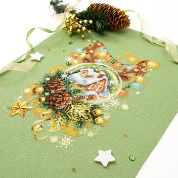 Magic Needle Kreativset Magic Needle Kreuzstich Set "Weihnachten in Grün", (embroidery kit by Marussia)