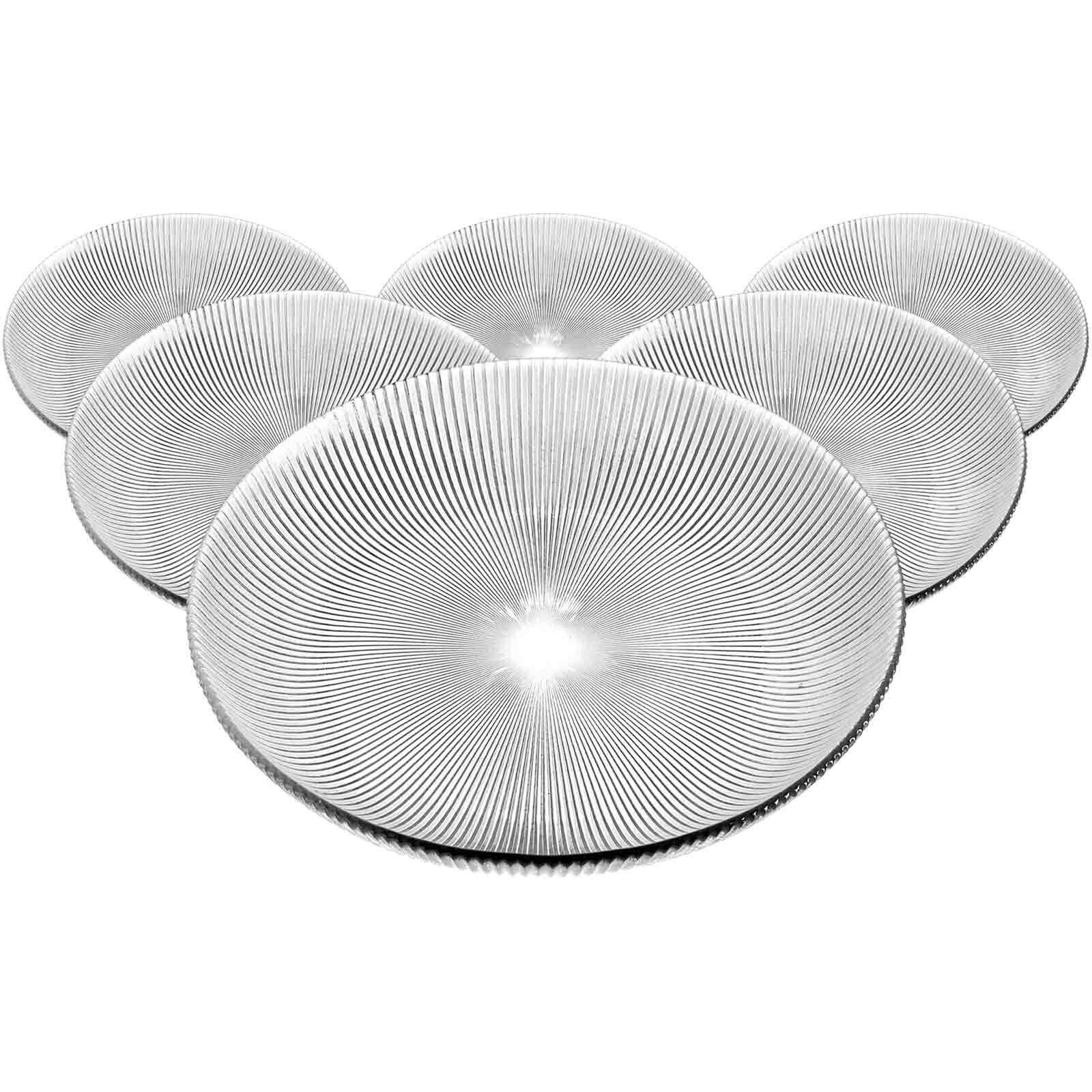 Ritzenhoff & Breker Servierplatte Unico Servierteller ø 31 cm 6er Set, Glas, (6-tlg)