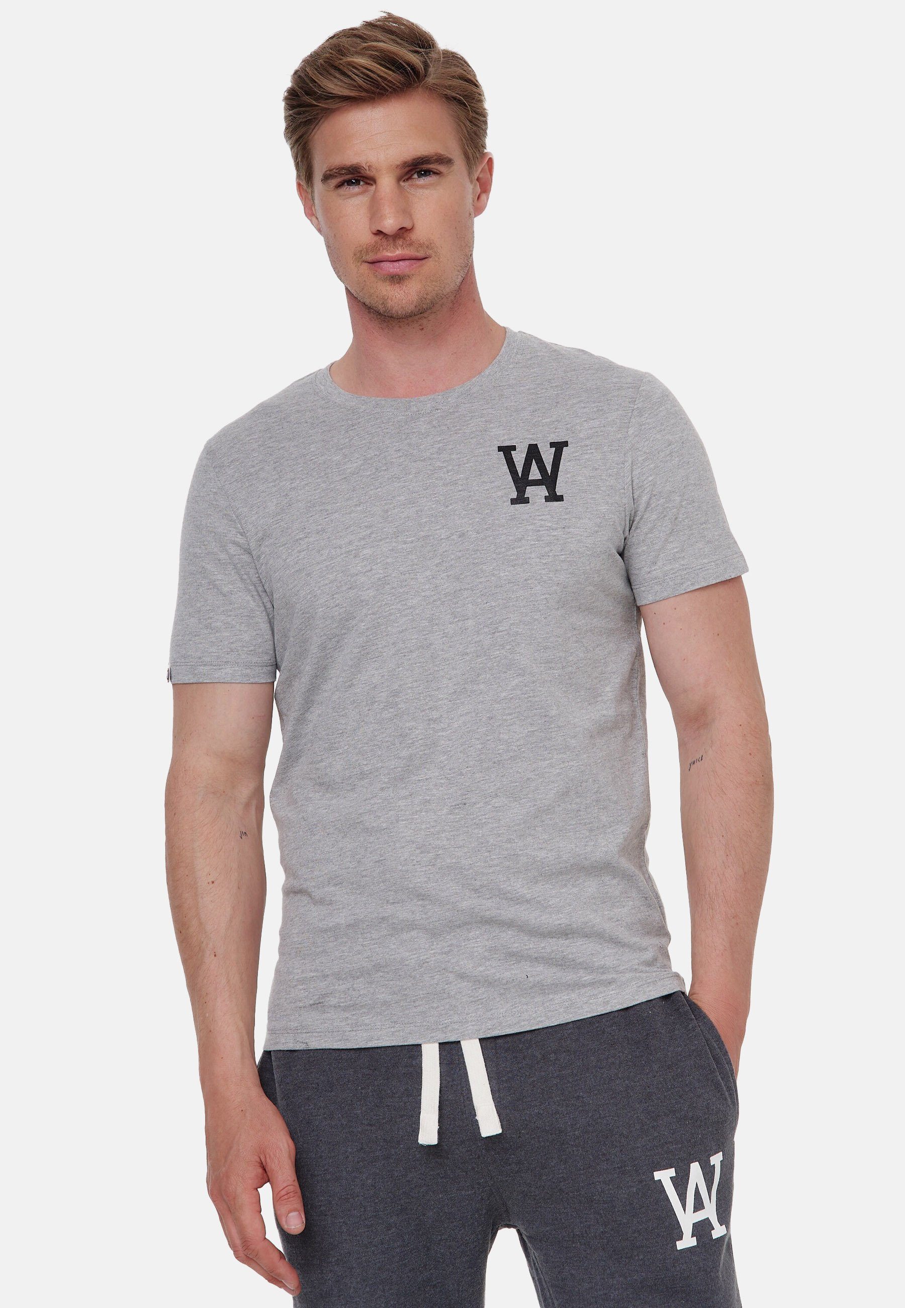 W Woldo Logo grau-schwarz T-Shirt Athletic T-Shirt