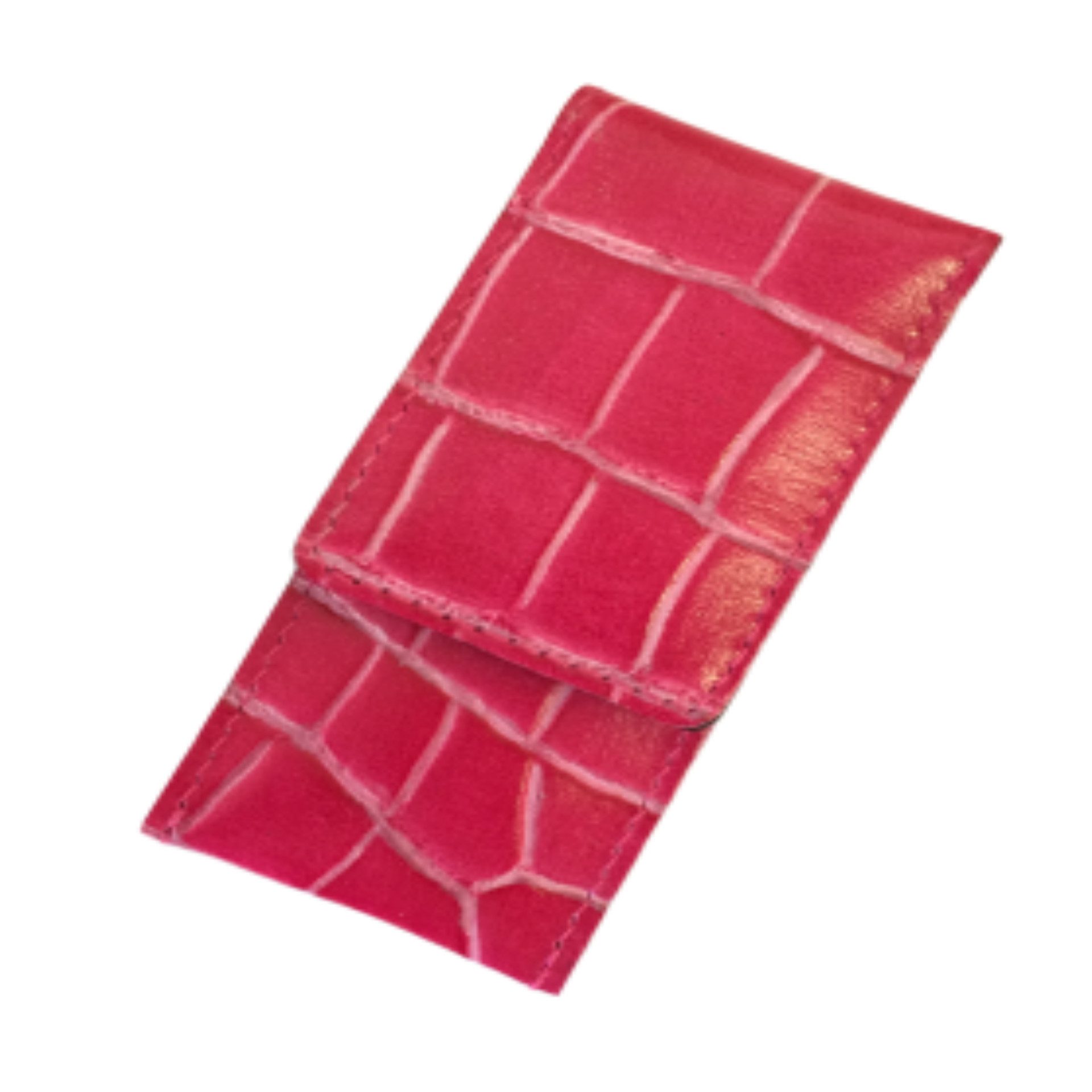 nippes Solingen Maniküre-Etui Maniküre-Set Trendy, 3-teilig, ideal für Reisen, Leder im Kroko-Look