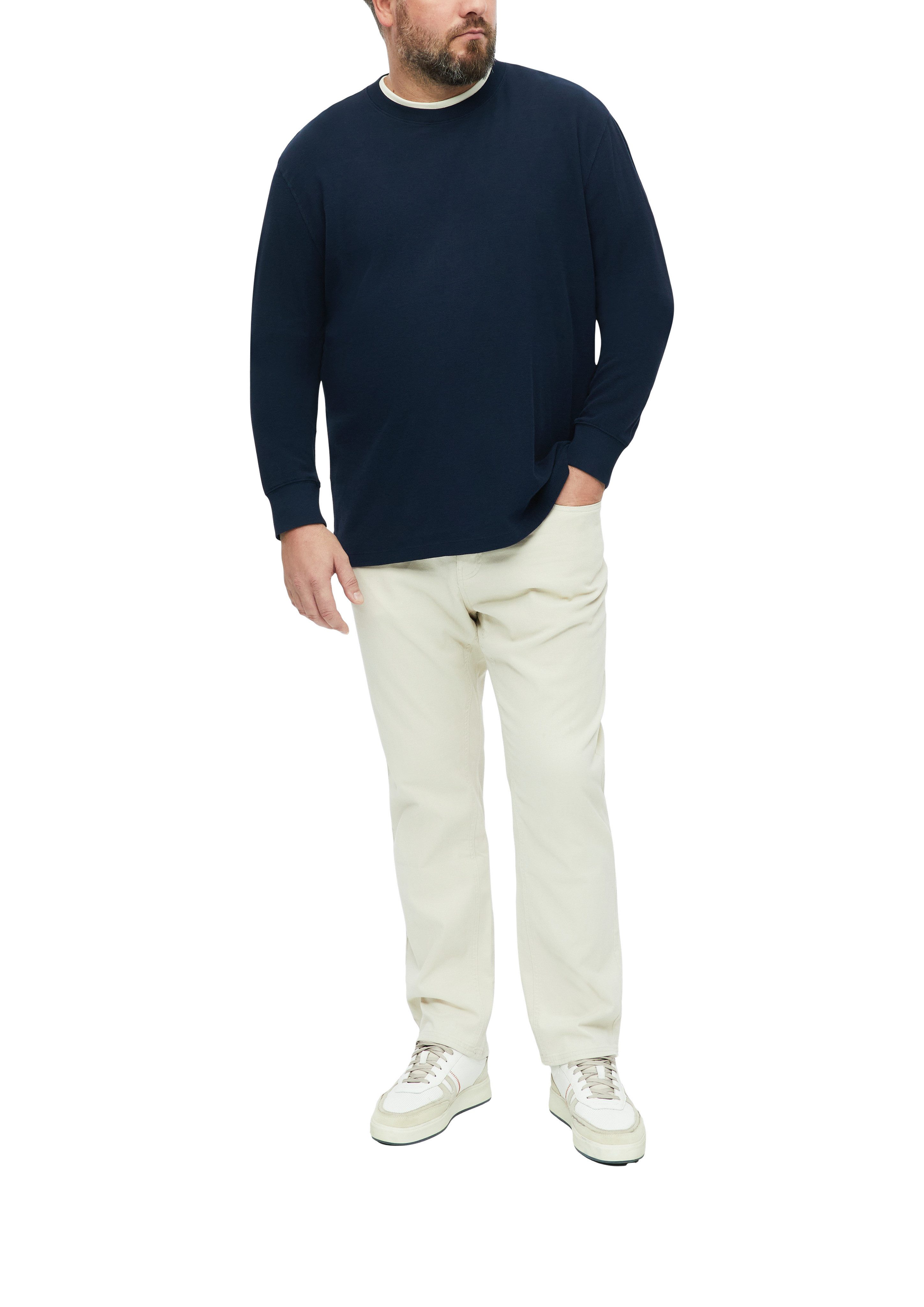 s.Oliver Men Big Sizes Langarmshirt Rippblende und gerippte Ärmelbündchen sorgen für einen guten Sitz – Bild 2 von 4