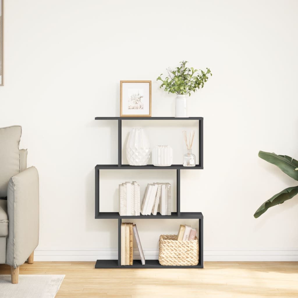 vidaXL Bücherregal Raumteiler-Bücherregal 3 Fächer Schwarz günstig online kaufen