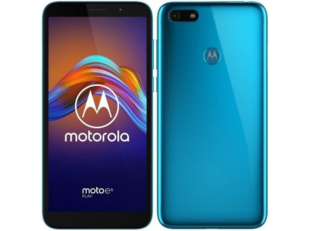 Motorola Motorola Moto E6 Play XT2029-2 32GB Ocean Blue + Handy (13,97 cm/5,5  Zoll, 32 GB Speicherplatz, 13 MP Kamera), Zwei Frontlautsprecher sorgen für  eindrucksvollen Stereoklang