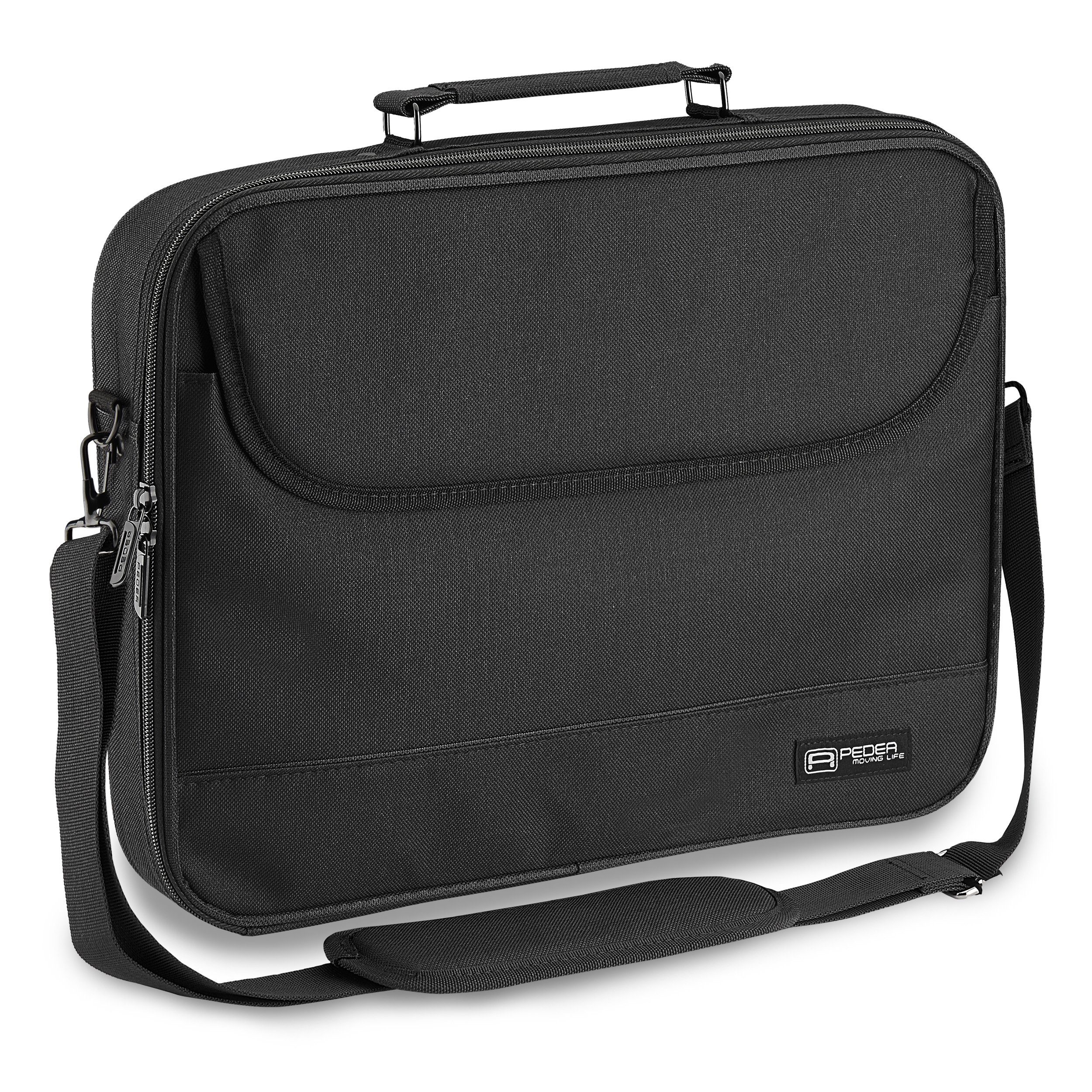 PEDEA Laptoptasche FAIR (Laptopfach: 38,5 cm x 28 cm x 4,5 cm (BxHxT), bis 15,6 Zoll (39,6 cm) Schutzrahmen, wasserabweisend, Schultergurt