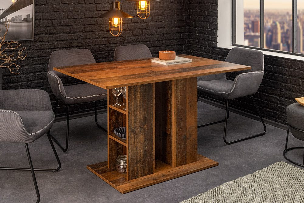 riess-ambiente Esstisch MODENA 110cm natur · Tisch mit Stauraum im Säulenfu günstig online kaufen