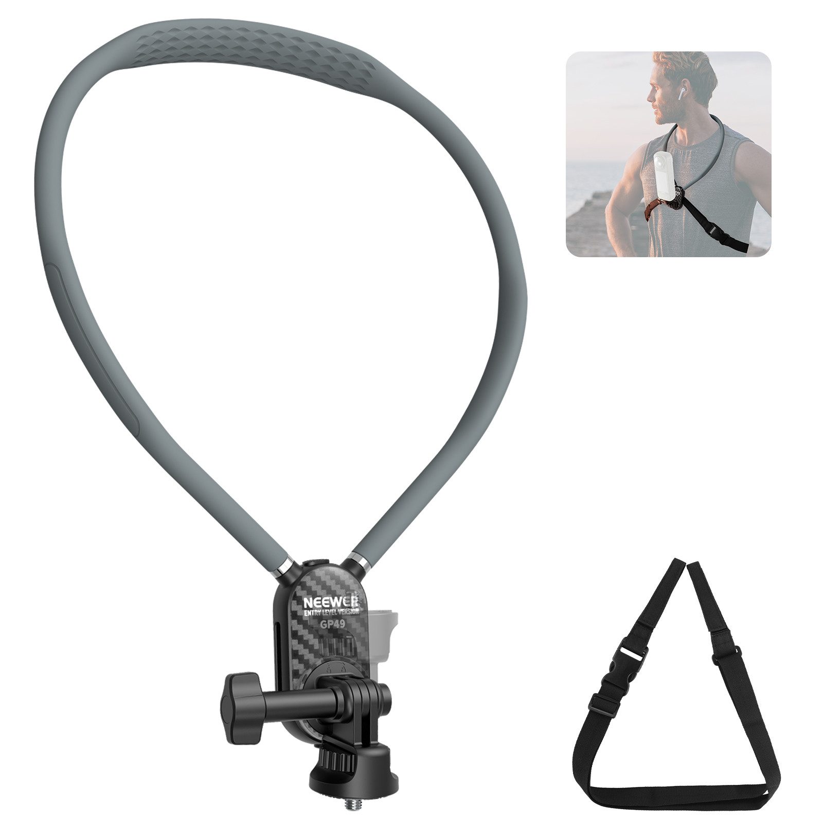 Action Cam-Halterung Hals Halterung Kompatibel mit GoPro DJI Insta 360 Action Cam
