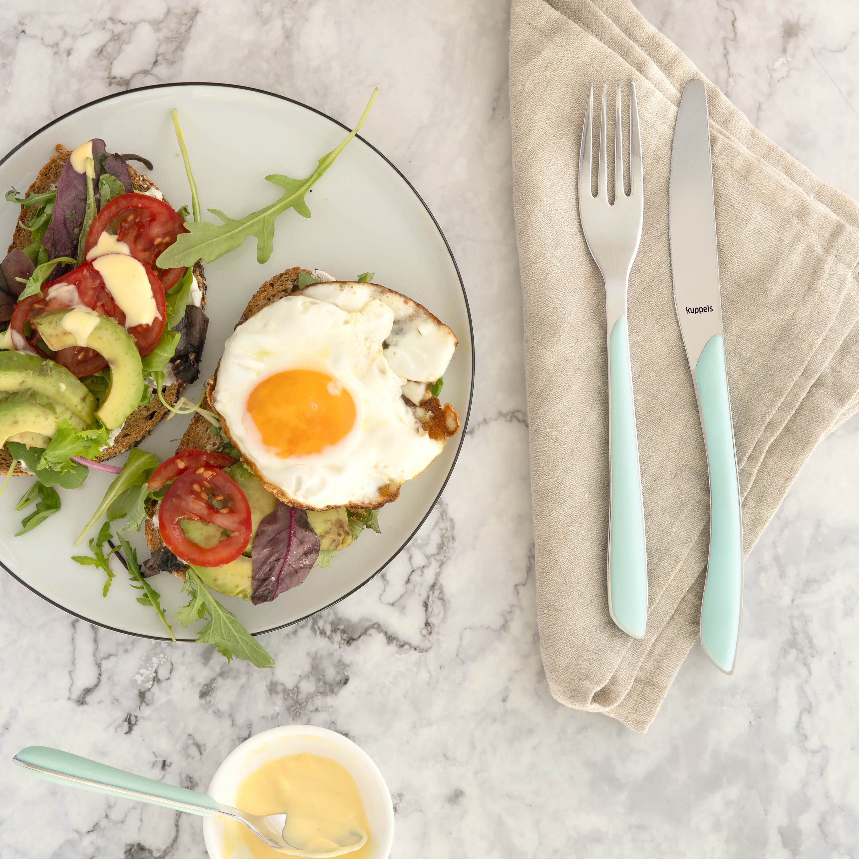 Kuppels Besteck-Set PRISMA (24-tlg), 6 Personen, 13/0 18/0 ABS, Griff Kunststoff, mint glänzend