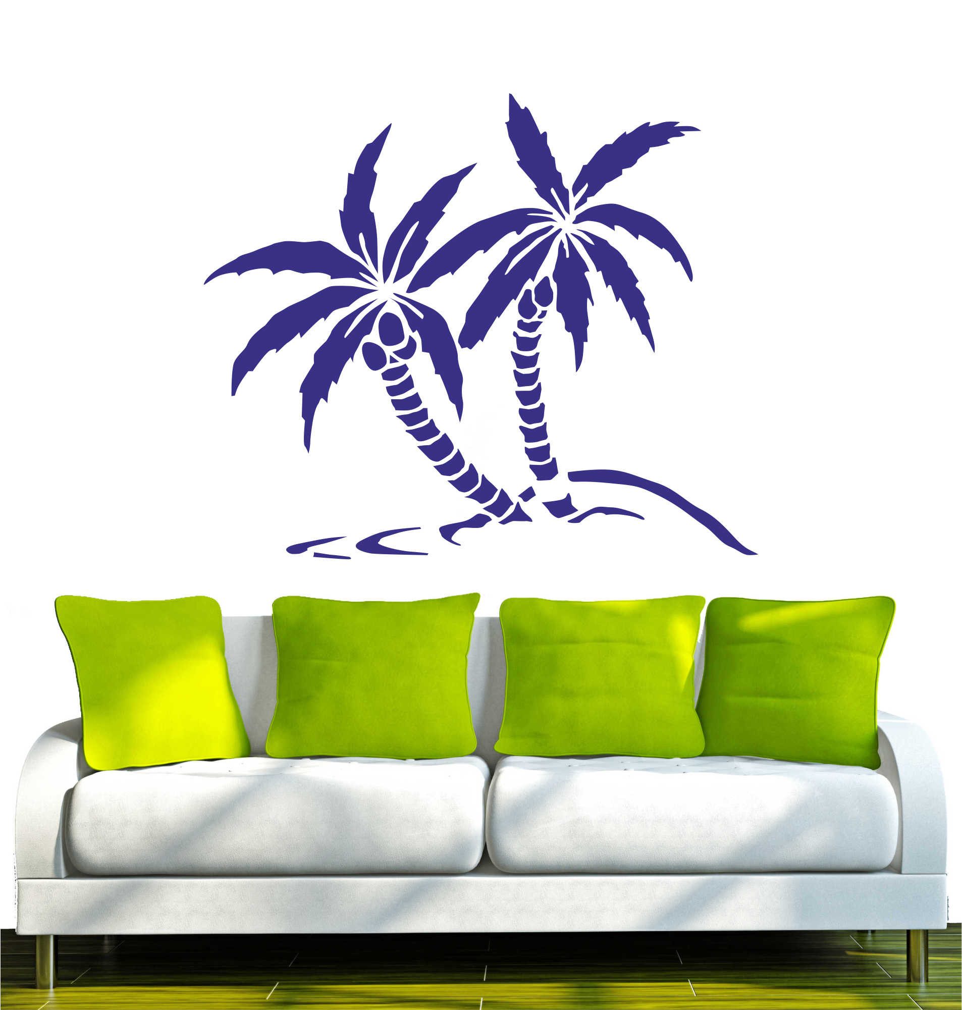 INDIGOS UG Wandtattoo Wandtattoo - Wandaufkleber - w430 Palme Baum Pflanze