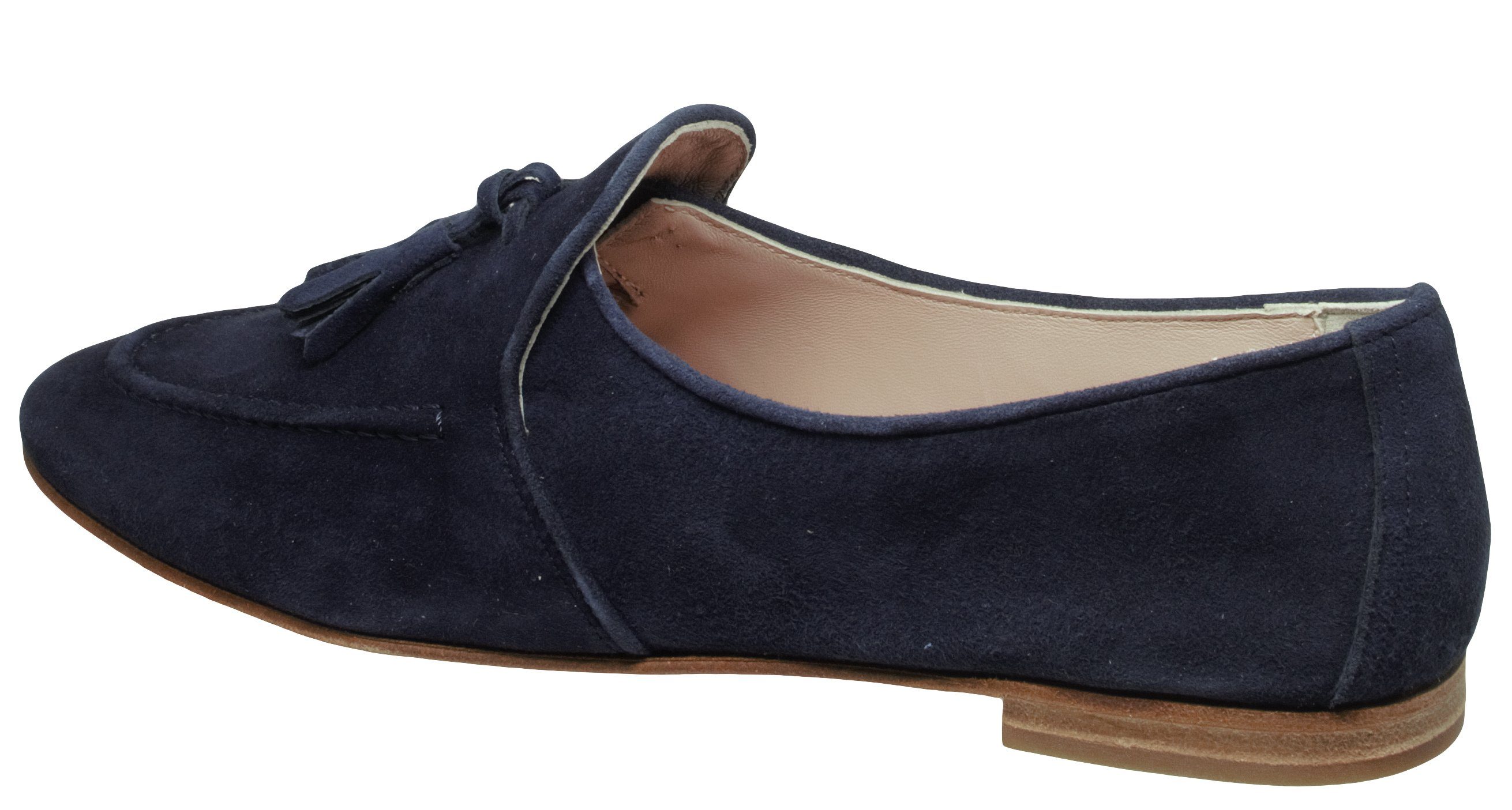 Gallucci Ballerinas von Gallucci 20007 Leder Klassisch Schmal Blau Pumps