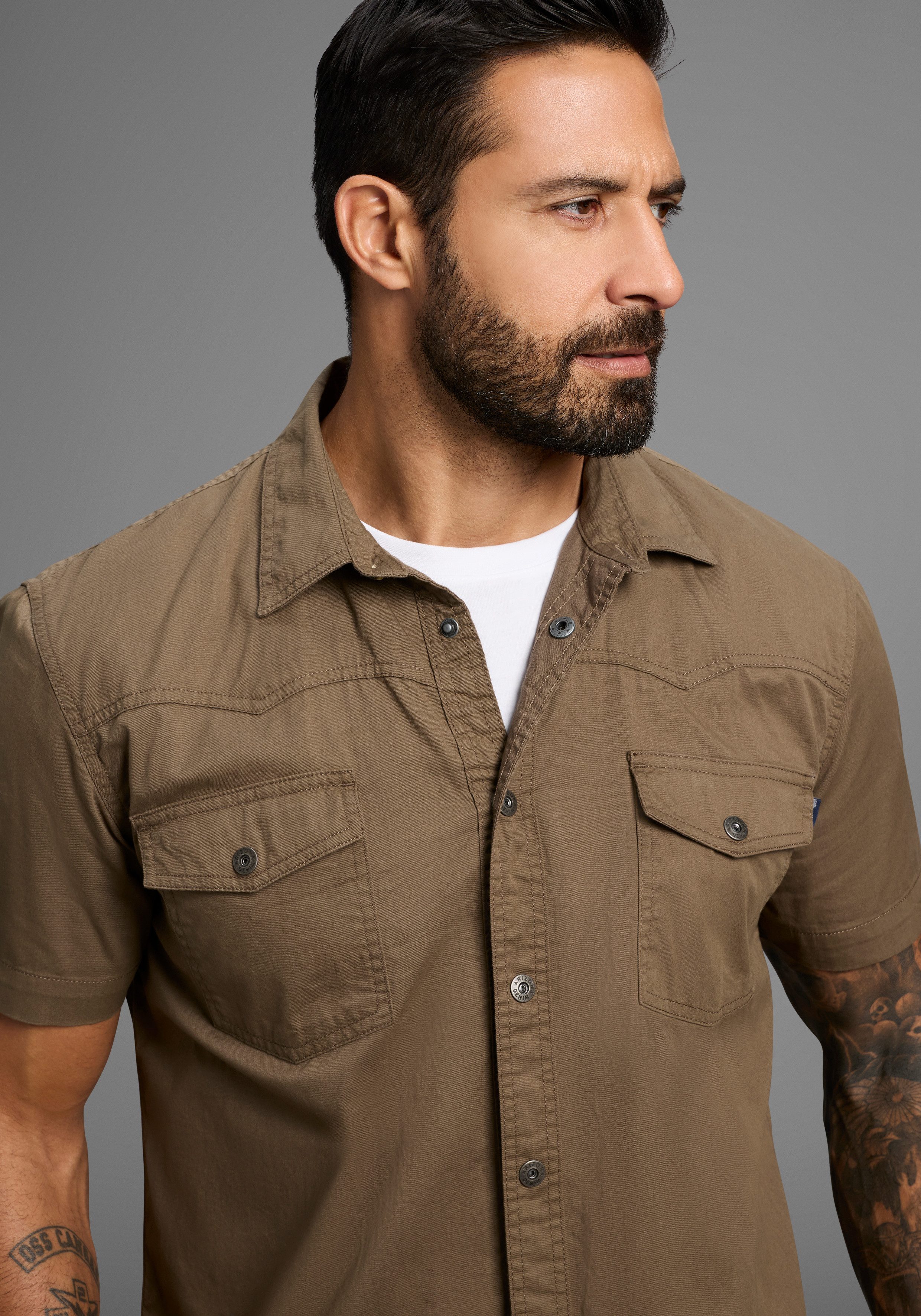 Arizona Kurzarmhemd im Western-Stil günstig online kaufen