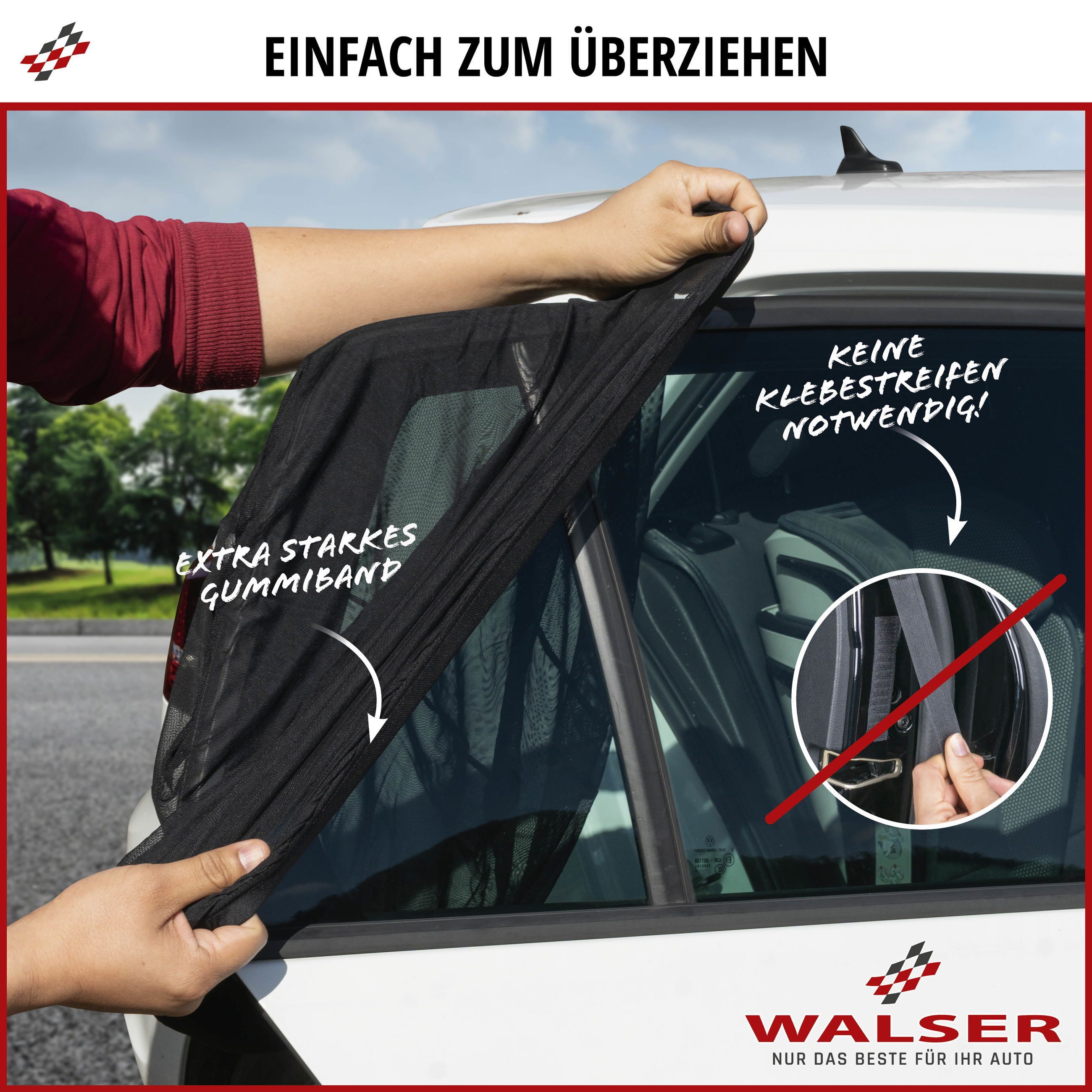 WALSER Autosonnenschutz Sonnenschutz window sock BE, (2-St., 2 Stück) – Bild 4 von 5