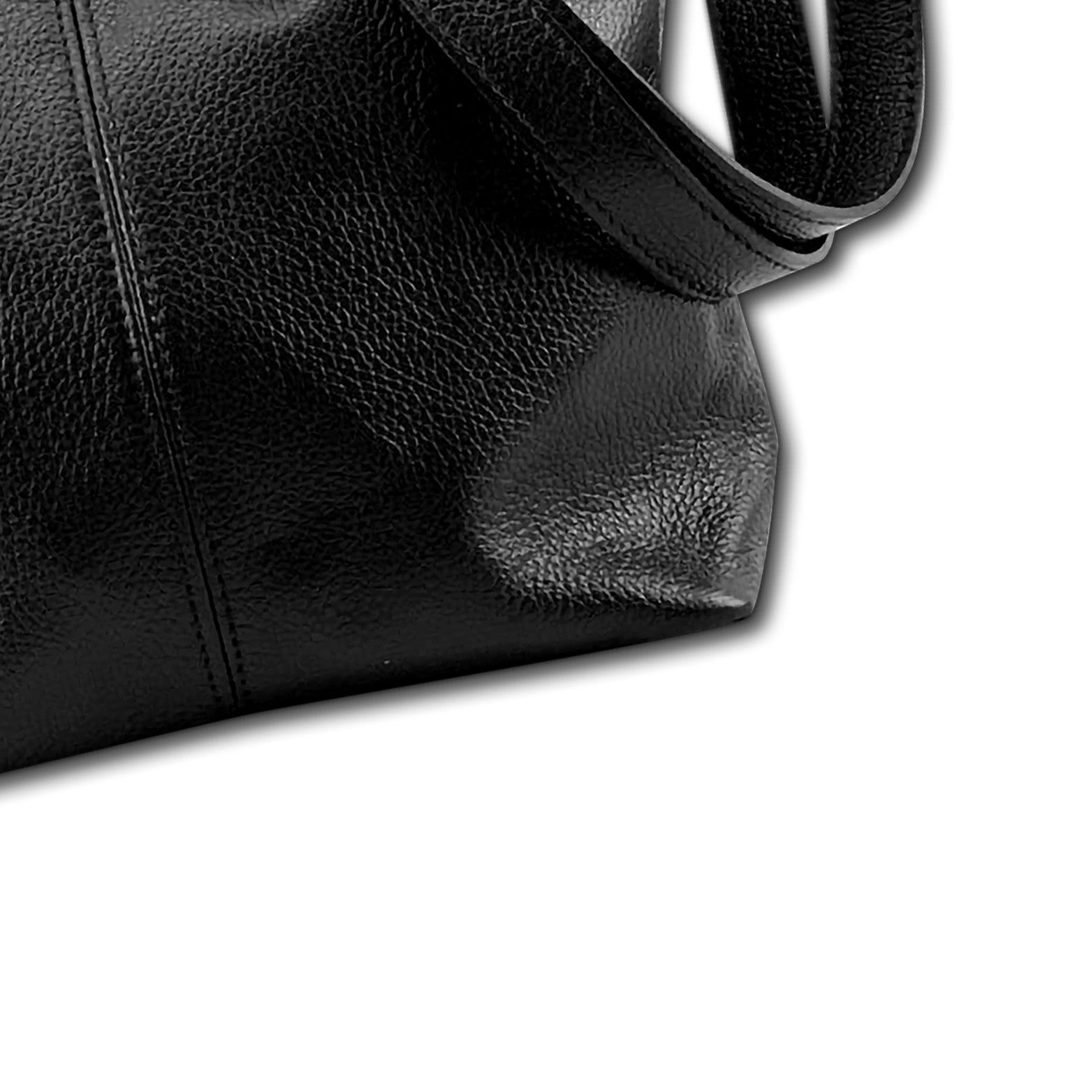 FLORENCE Schultertasche Florence Tasche schwarz Leder (Schultertasche), Damen Schultertasche, Umhängetasche Echtes Leder, schwarz ca 20cm hoch