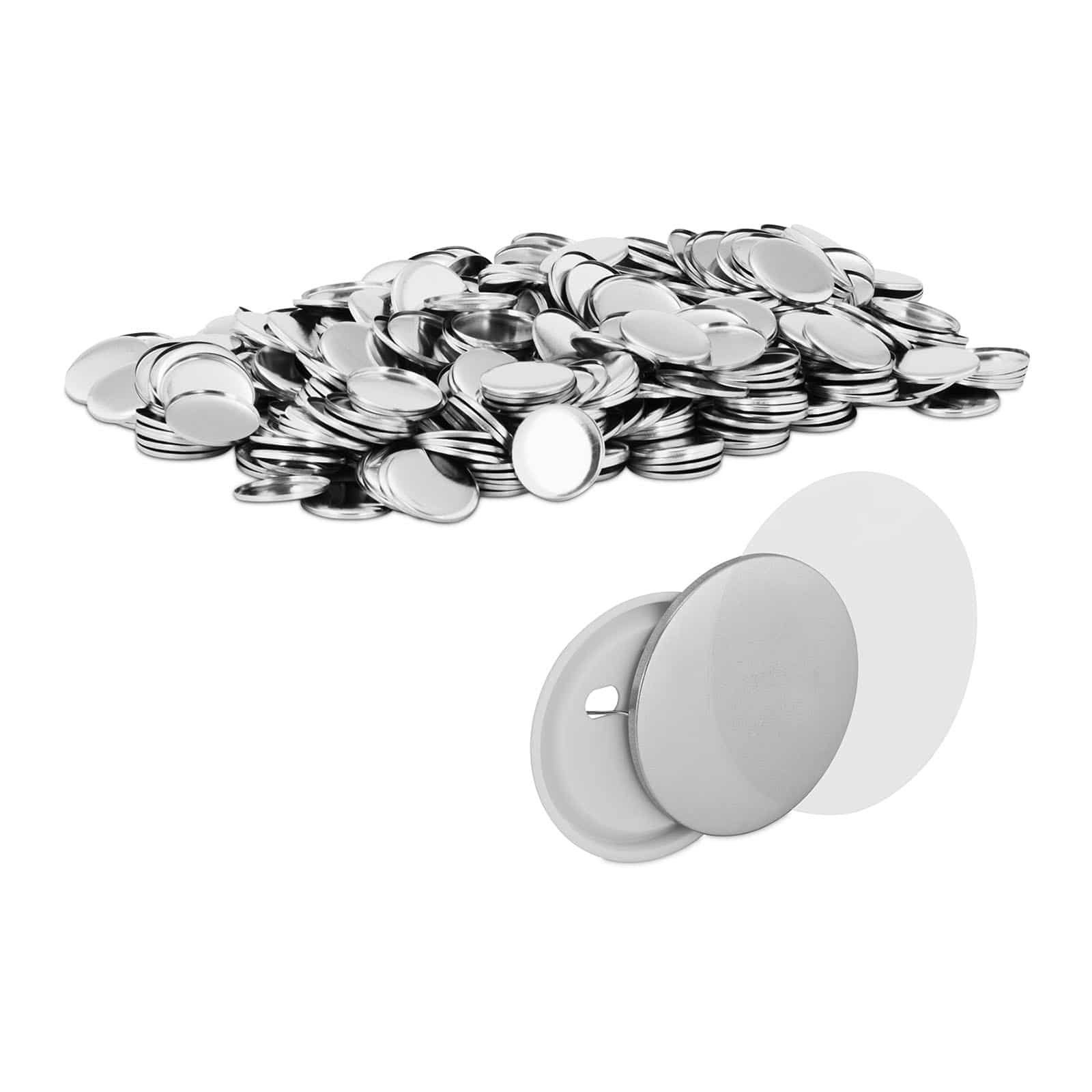 Ø Buttons Uniprodo Metall Rohlinge 1.000 Set Button Ansteckbuttons Buttonrohlinge St. 25mm