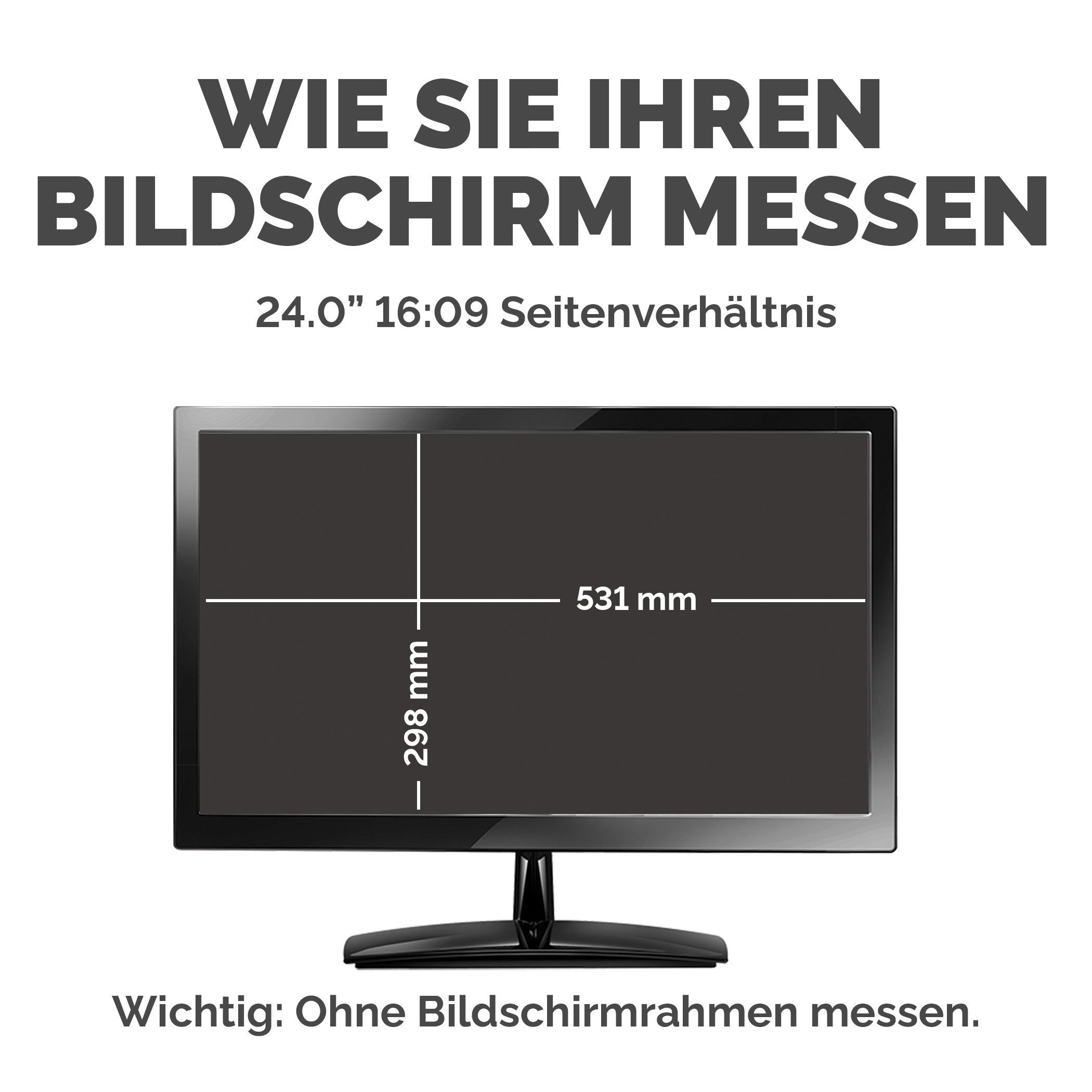 FELLOWES Displayschutzfolie PrivaScreen 24 Zoll für Laptop, Monitor, 1 Stück, Blaulichtfilter, DSGVO/NIS2-konform, Matte Seite