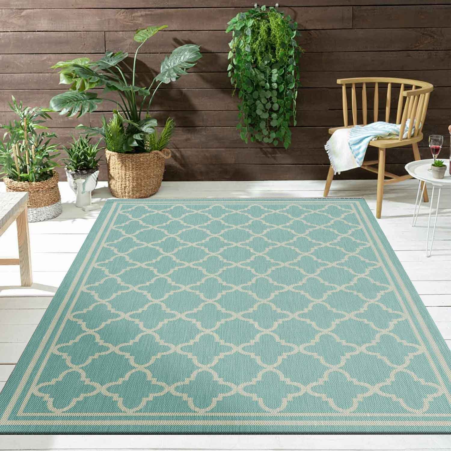 Vimoda Outdoorteppich Teppich Balkon Läufer Terrase, günstig online kaufen