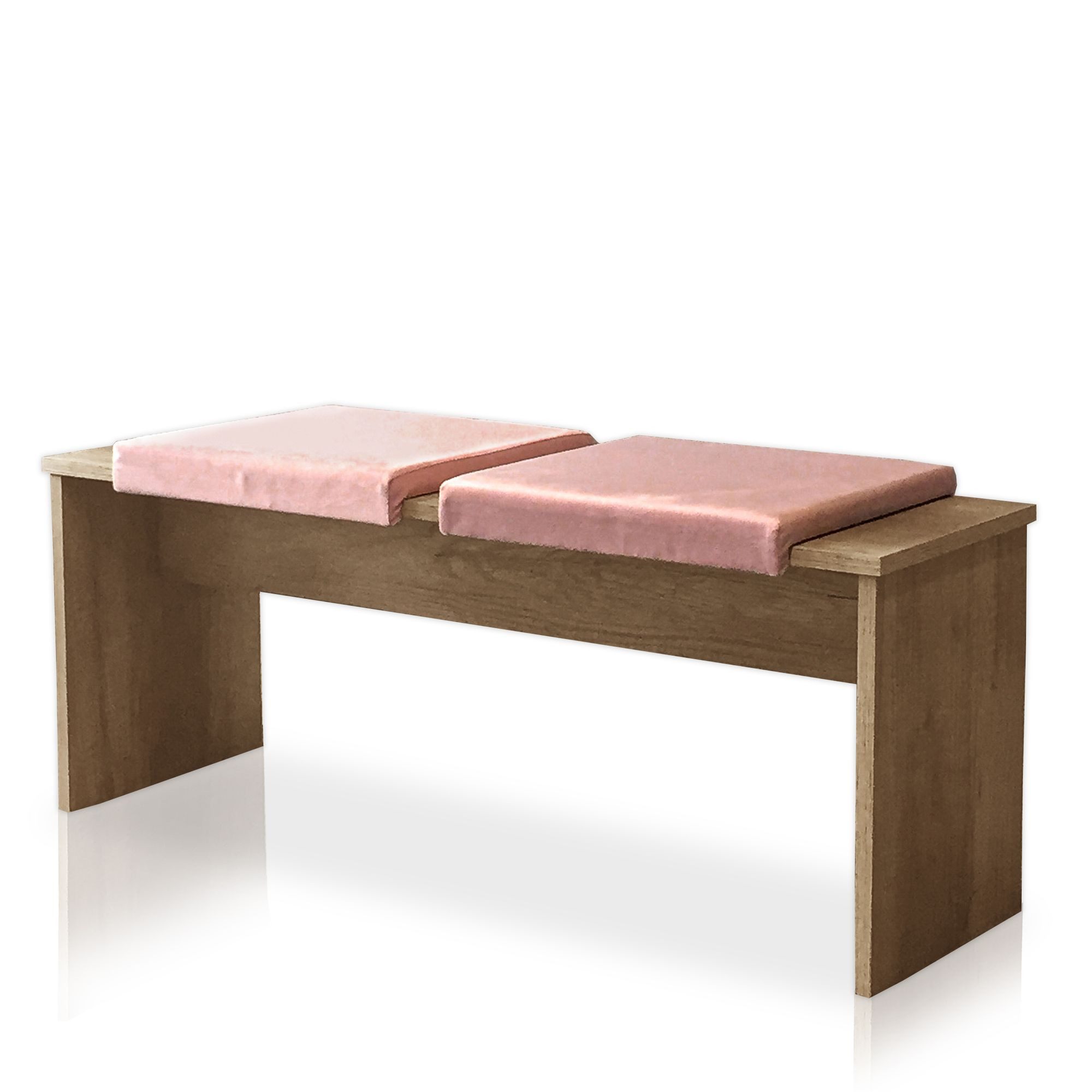 Lycce Bankauflage Klemmkissen gepolstert mit 1 Leiste für Sitzbank Klemmtiefe 35cm, rosa, (1 St)