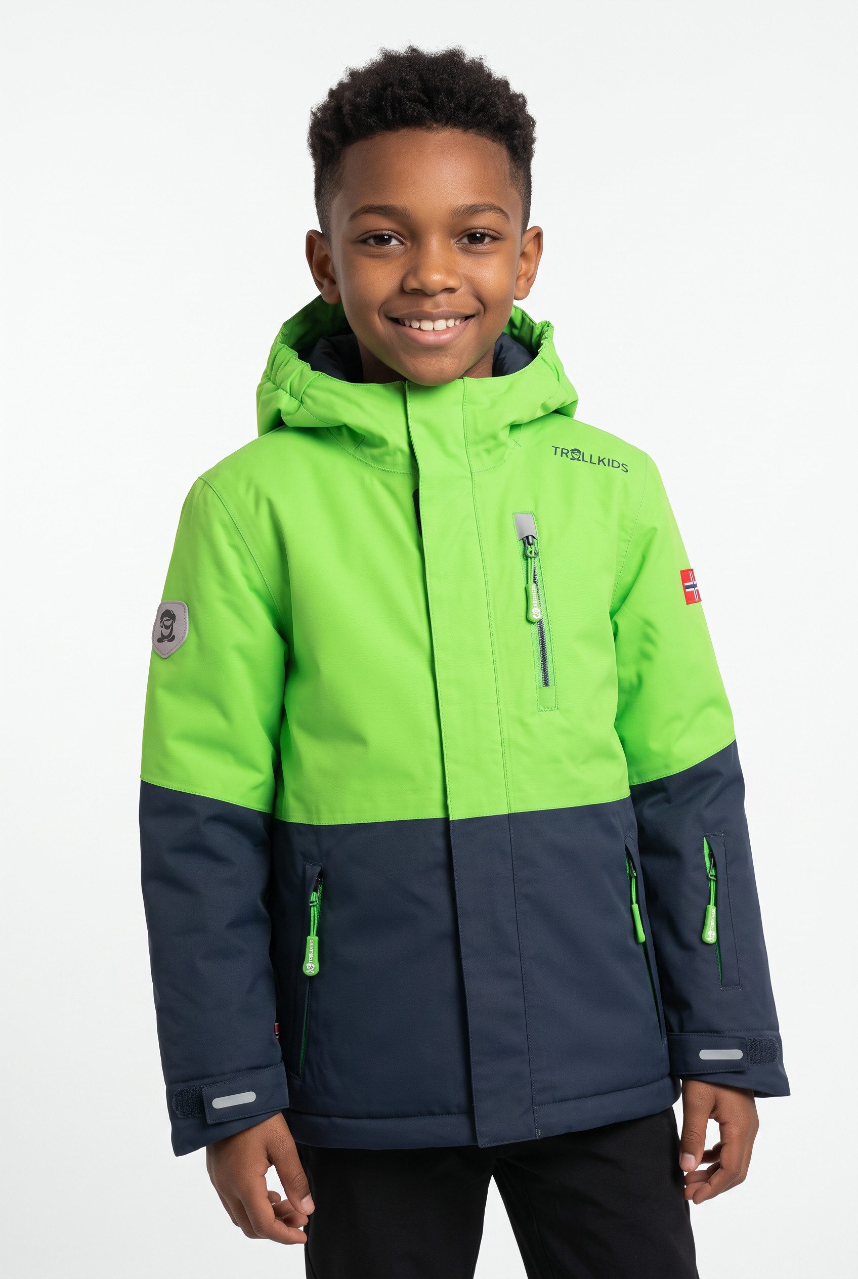 TROLLKIDS Winterjacke KIDS HALLINGDAL JACKET sportliche, aus Polyester und Polyamid, wasserdicht, atmungsaktiv