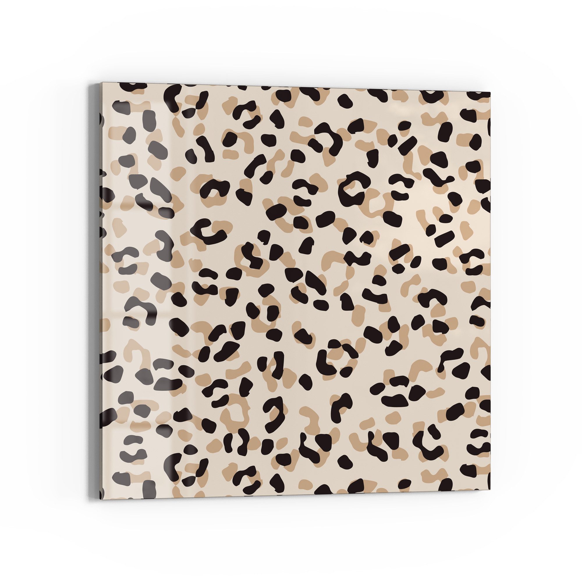 DEQORI Magnettafel 'Leopardenglanz', Whiteboard Pinnwand beschreibbar