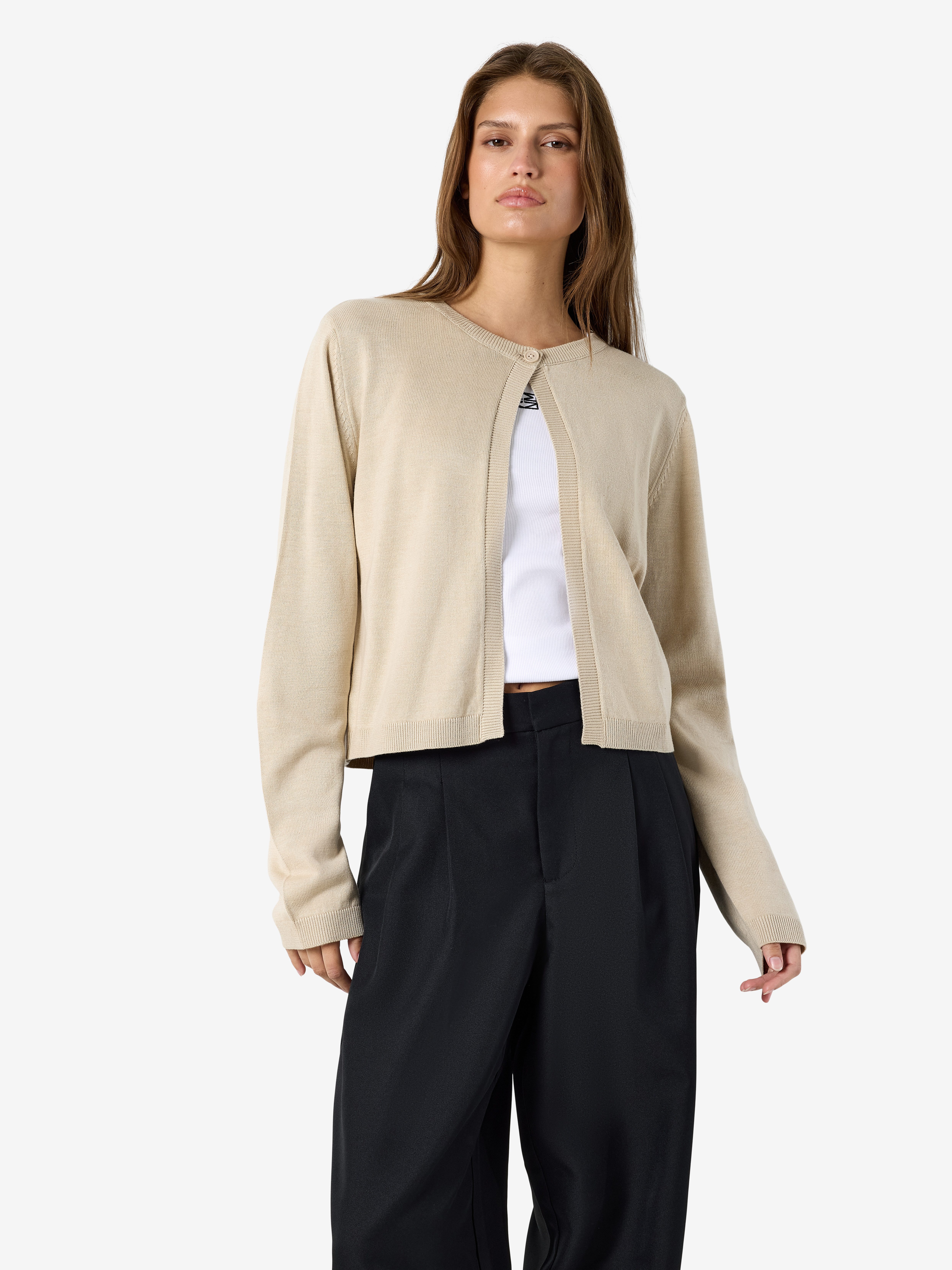 Noisy may Strickjacke NMMAYSA L/S O-NECK KNIT CARDIGAN NOOS Baumwollmischung, regular fit