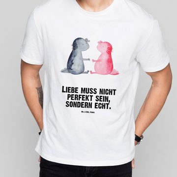 Mr. & Mrs. Panda T-Shirt Axolotl Liebe, Jubiläum, Männer, Tshirt, Sprüche, T-Shirt mit Spruch, (1-tlg)