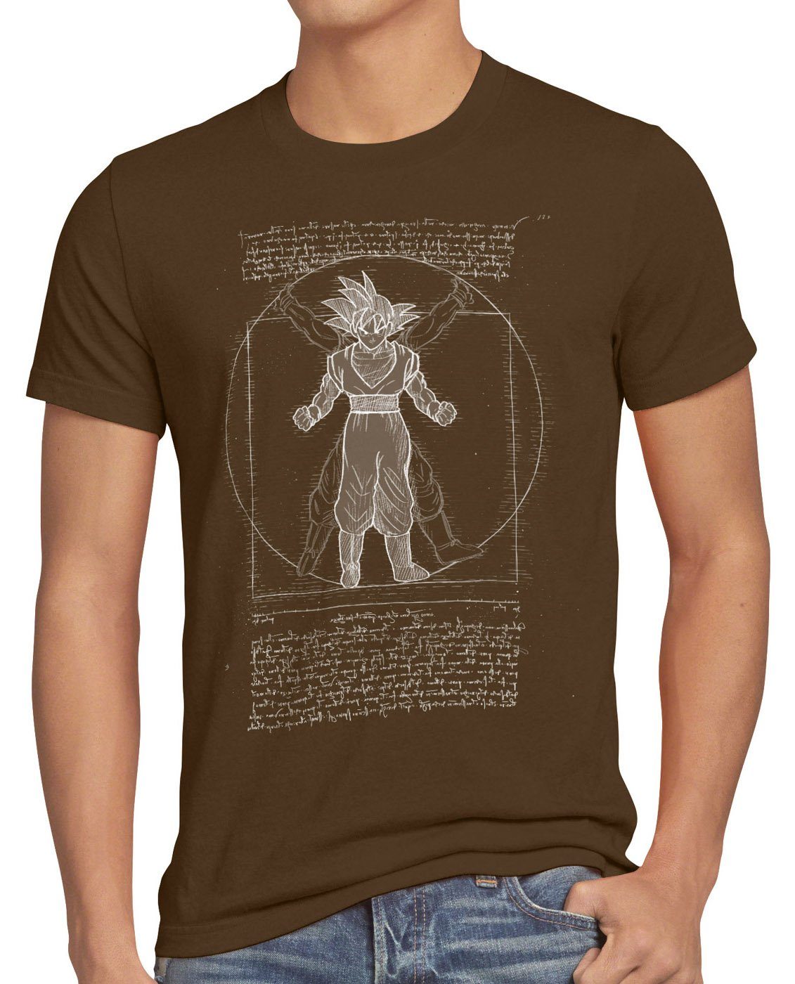 style3 T-Shirt Vitruvianischer Son-Goku da vinci günstig online kaufen
