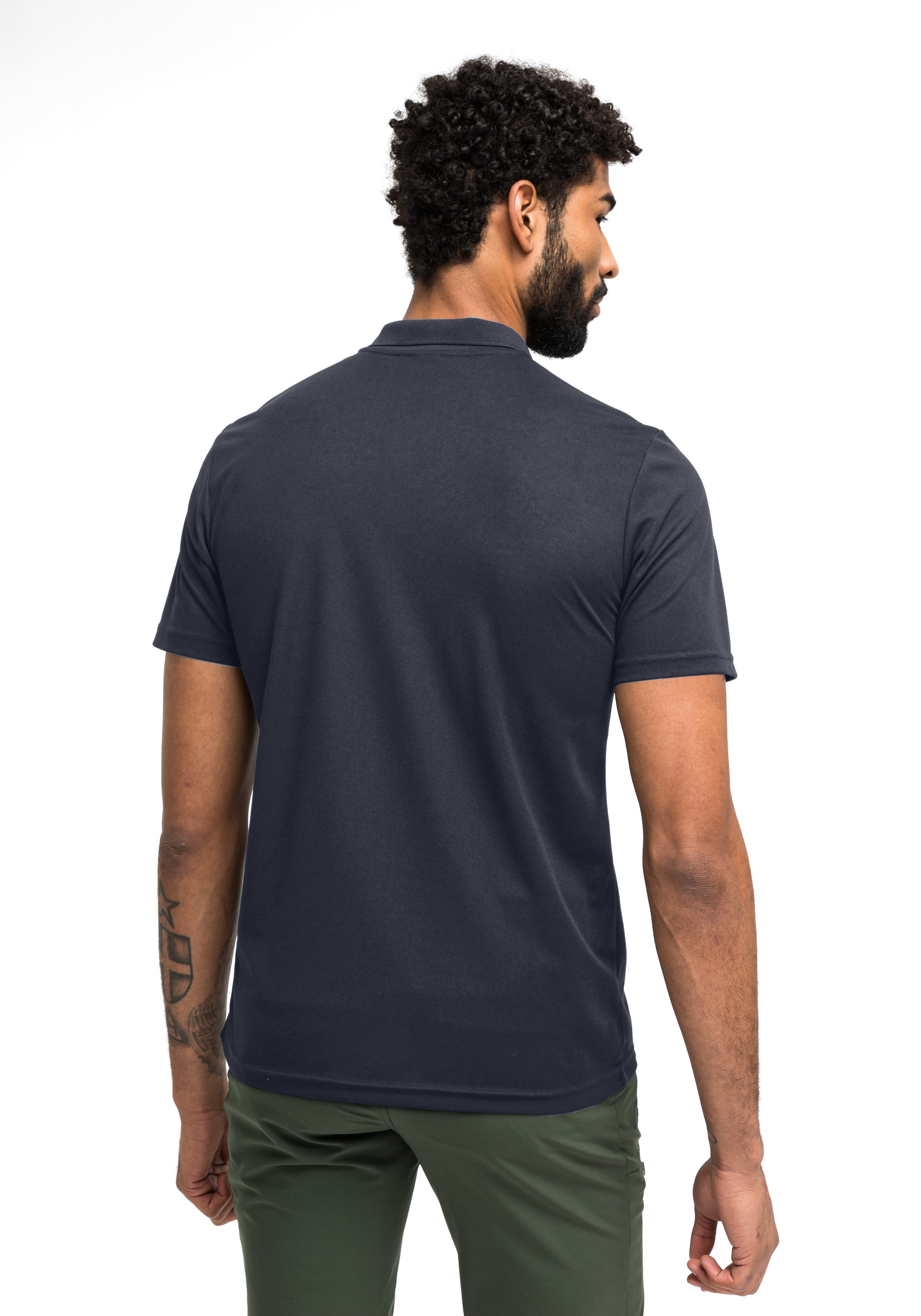 Maier Sports Poloshirt Ulrich Herren Polo kurzarm, leichtes Shirt, Funktionsshirt mit Kragen Reg Fit