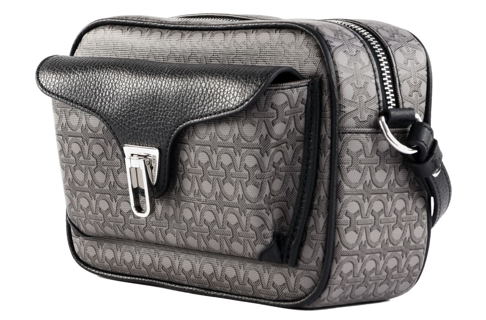 COCCINELLE Umhängetasche Coat. Monogram Crossbody Bag, aus echtem Rindsleder