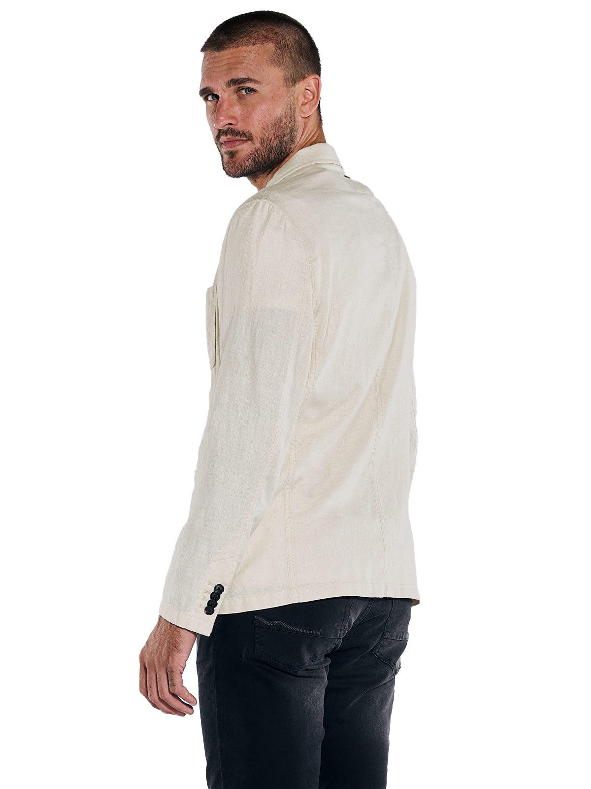 emilio adani Langarmhemd Overshirt im Sakko-Look günstig online kaufen