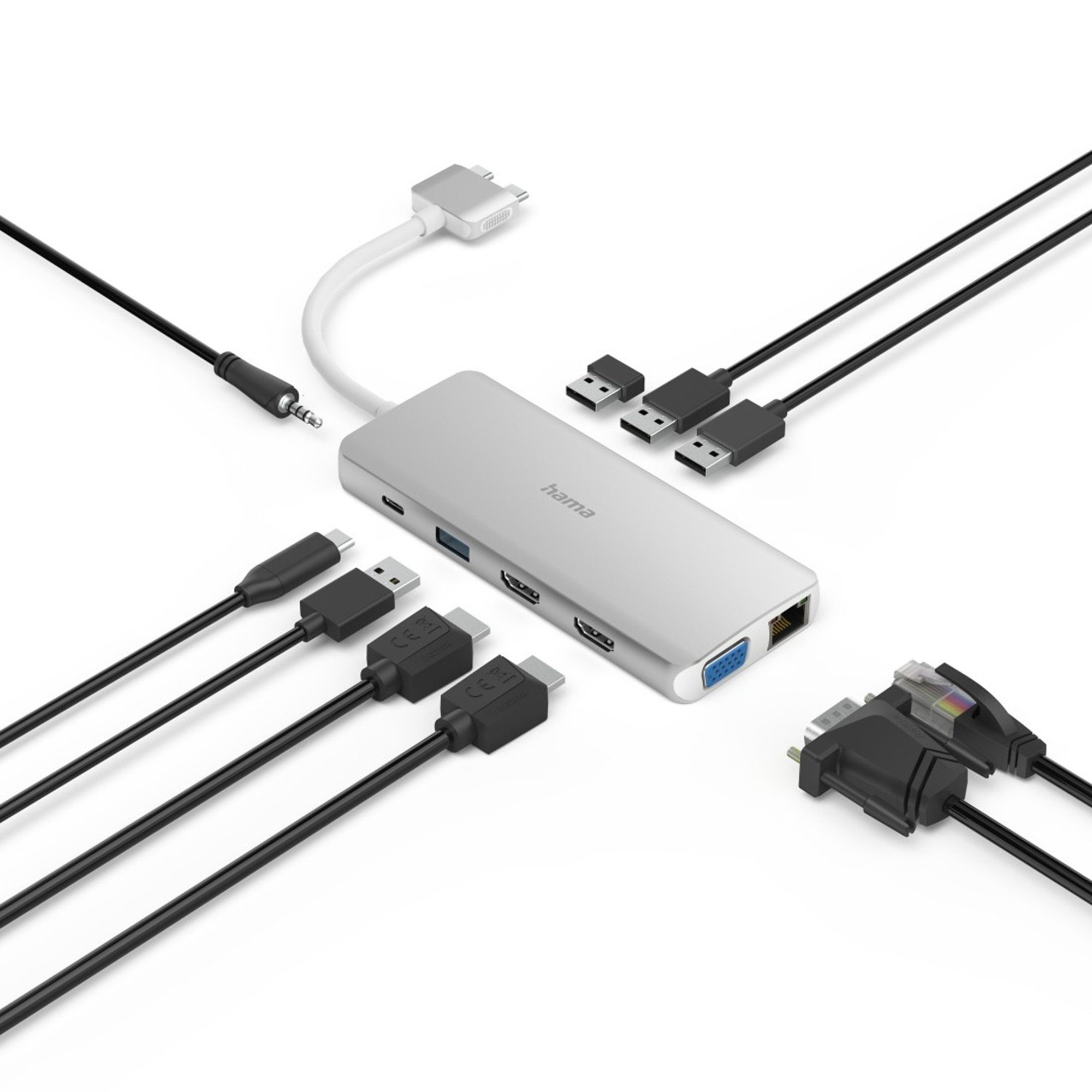 Hama Connect2Mac, 12 Ports Computer-Adapter USB-C, 0.15 cm