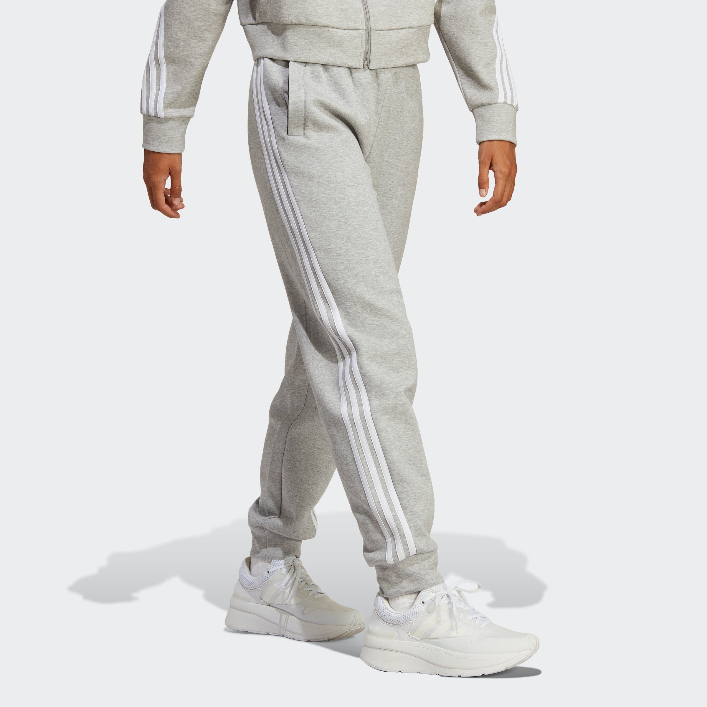 adidas Sportswear Sporthose Heather FUTURE ICONS (1-tlg) HOSE REGULAR 3STREIFEN Medium Grey