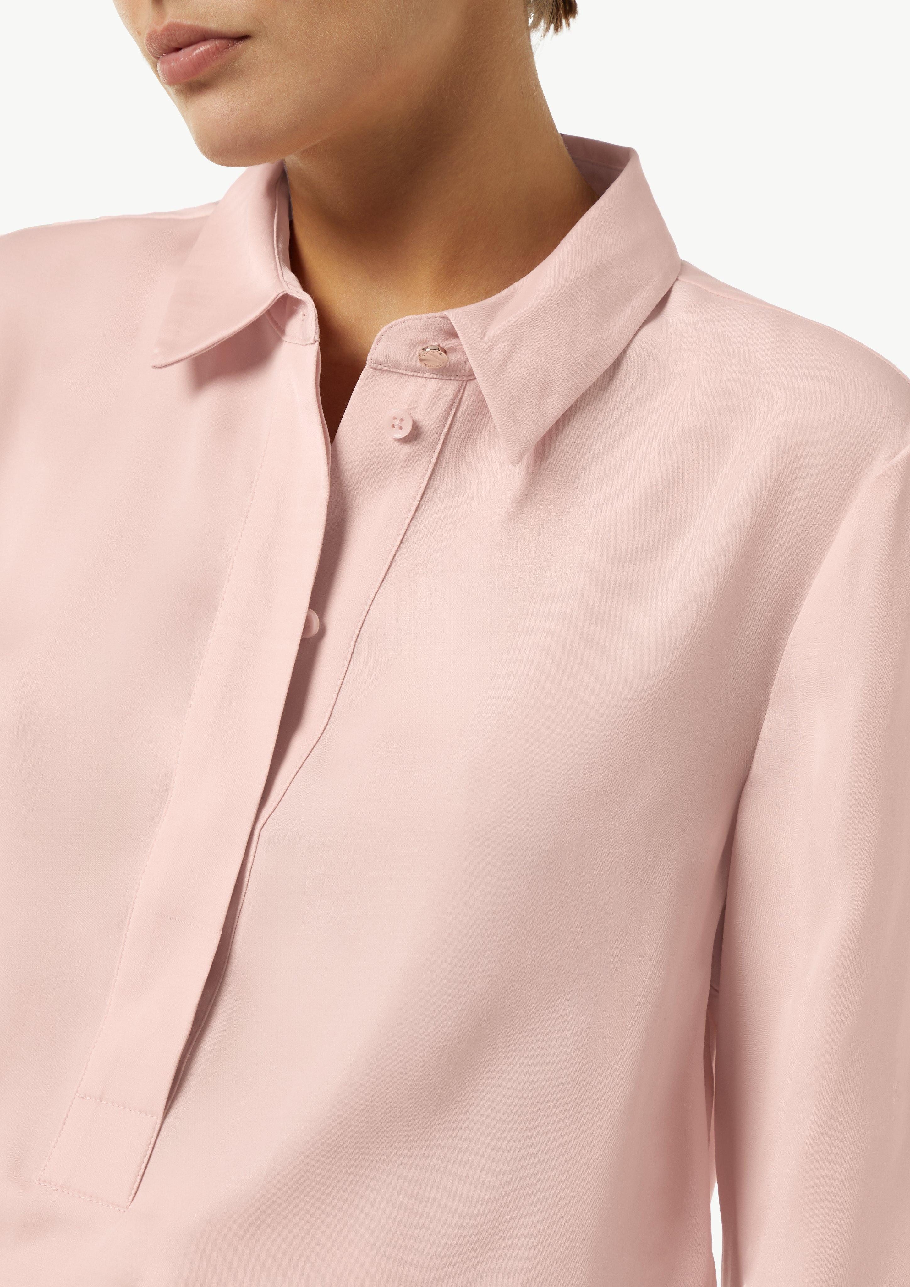Comma Langarmbluse Elegante Satinbluse mit verdeckter günstig online kaufen