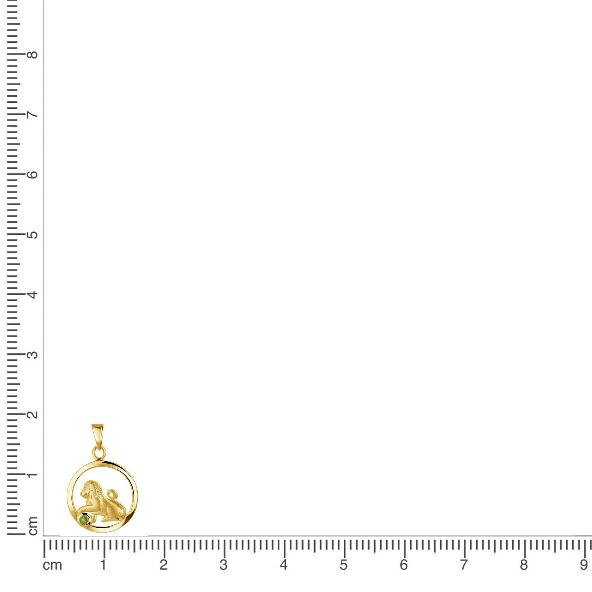 Vivance Kettenanhänger 925/- Sterling Silber vergoldet Löwe Monatsstein günstig online kaufen