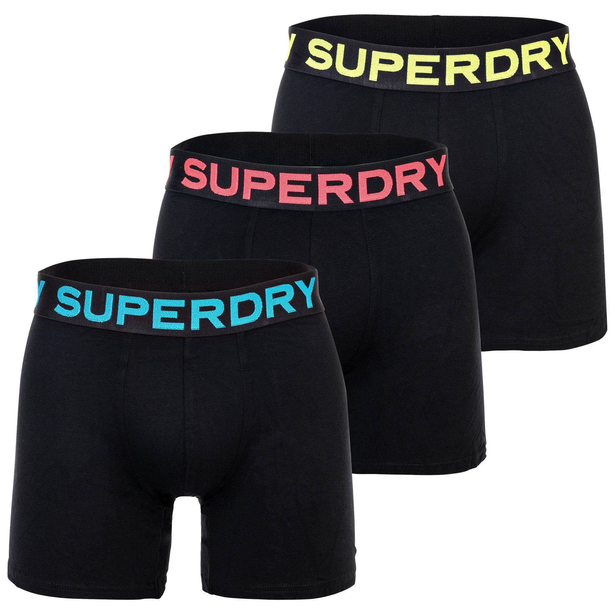 Superdry Boxer Herren Boxershort 3er Pack Baumwollmischung (Packung, 3er Pack)