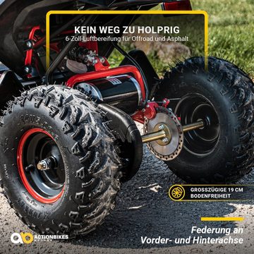 Actionbikes Motors Elektro-Kinderquad Mini Kinder Elektroquad Reneblade 1000 W 48 V, Pocket Quad - Safety Touch - gelochte Scheibenbremse - bis 25 km/h