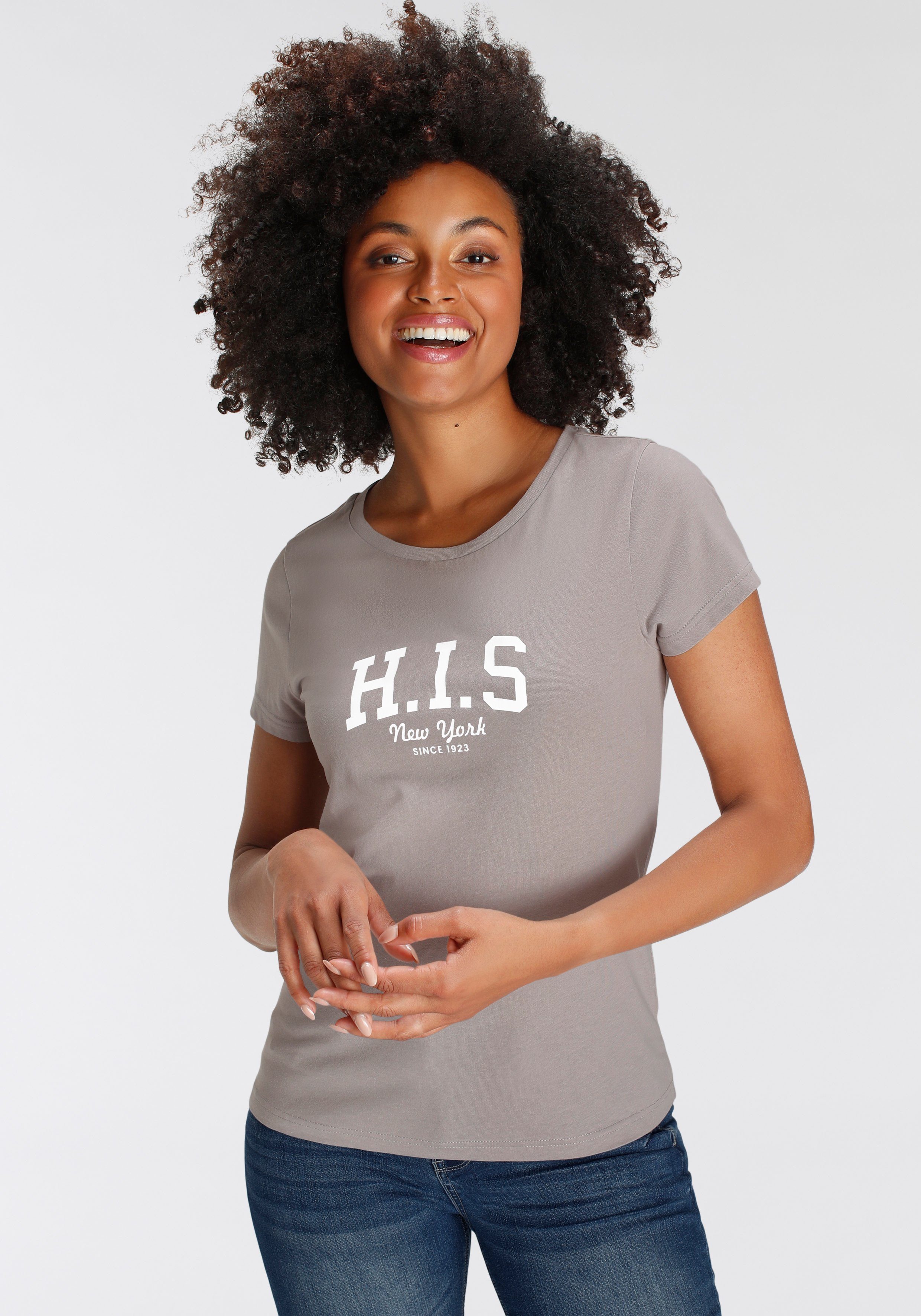 H.I.S T-Shirt mit Logo-Print vorne