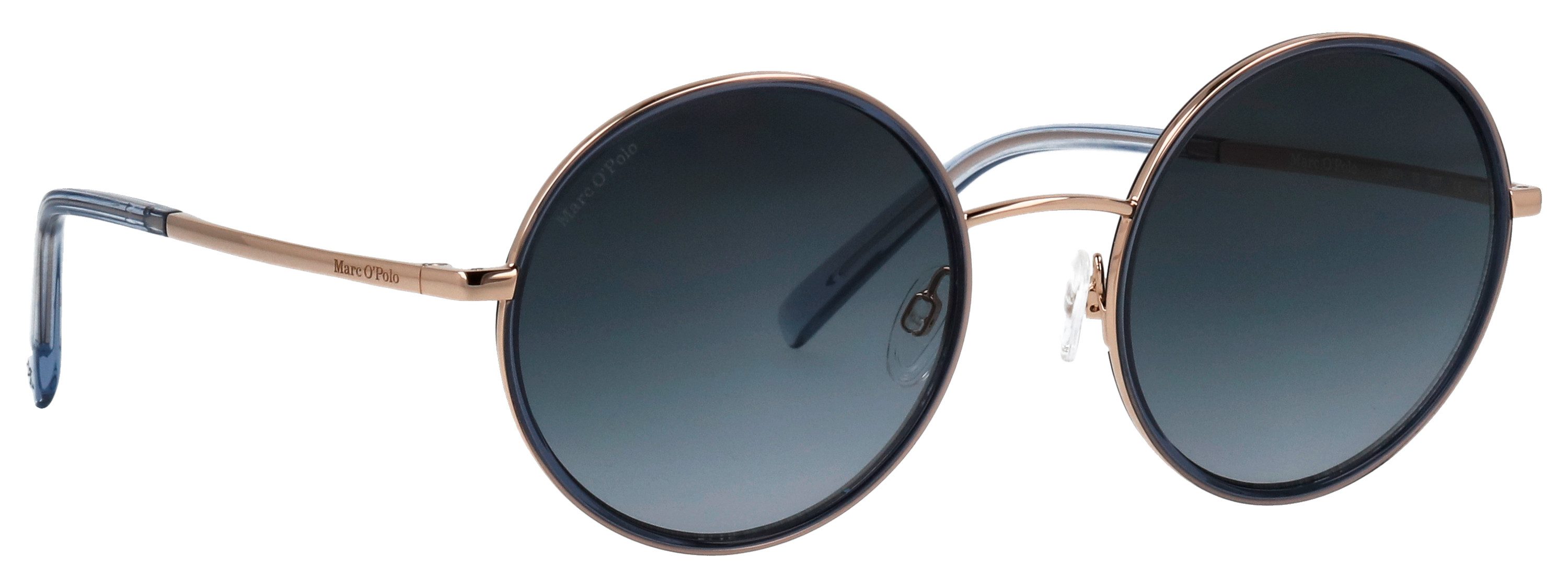 Marc O'Polo Sonnenbrille Modell 508001 Form Rund, Logoschriftzug auf Bügel, Kombifassung