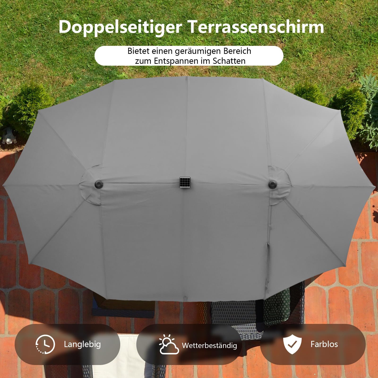COSTWAY Sonnenschirm, 450 x 260 cm, günstig online kaufen