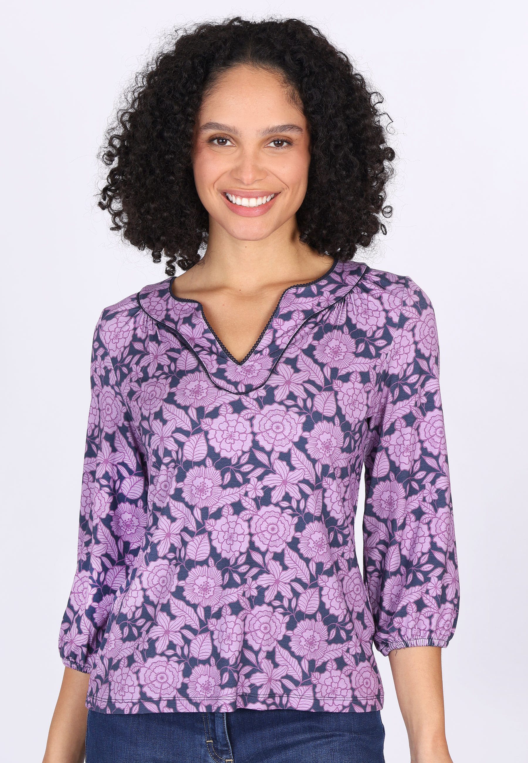 Lykka du Nord Klassische Bluse Kirata spring rose