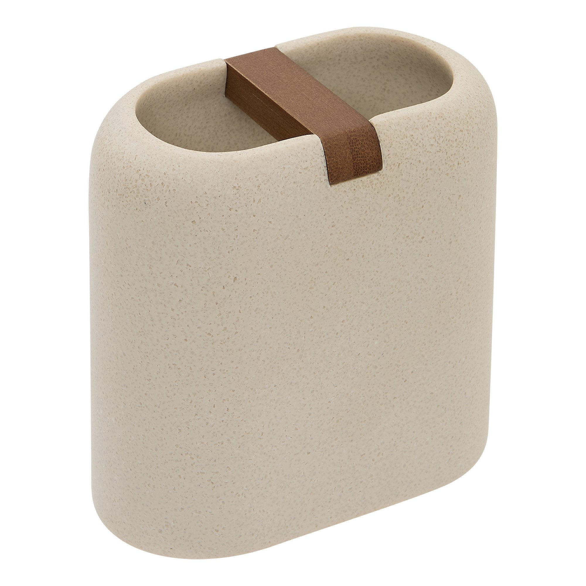 5five Simply Smart Zahnputzbecher Zahnbürstenbecher ARGILEO, 10,8 x 5,6 x 10,2 cm