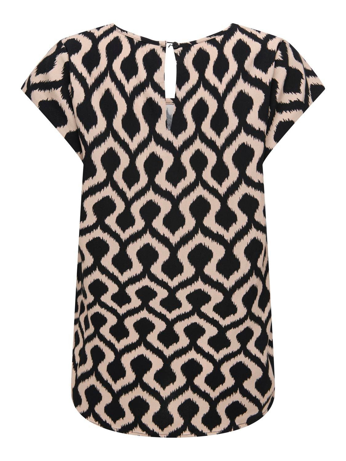 ONLY Shirtbluse ONLNOVA LIFE S/S TOP AOP PTM Viskose, regular fit, Rundhals günstig online kaufen