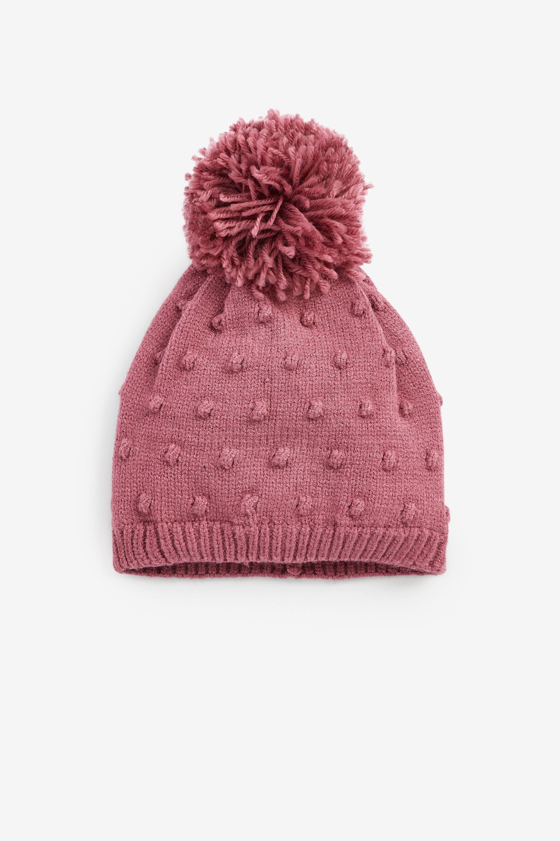 NEXT Bommelmütze Leichte Strickmütze mit Bommel 1-St mehr