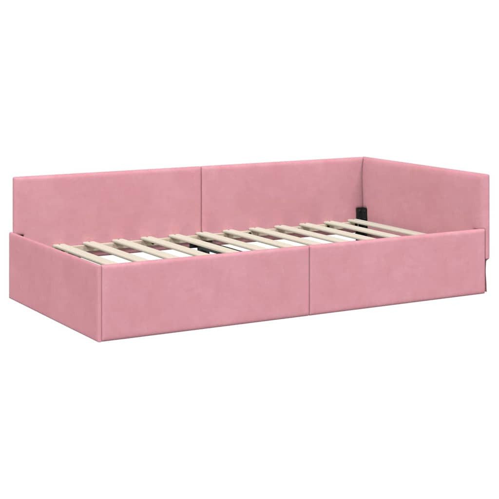 vidaXL Bett Eckbettgestell Rosa 90 x günstig online kaufen