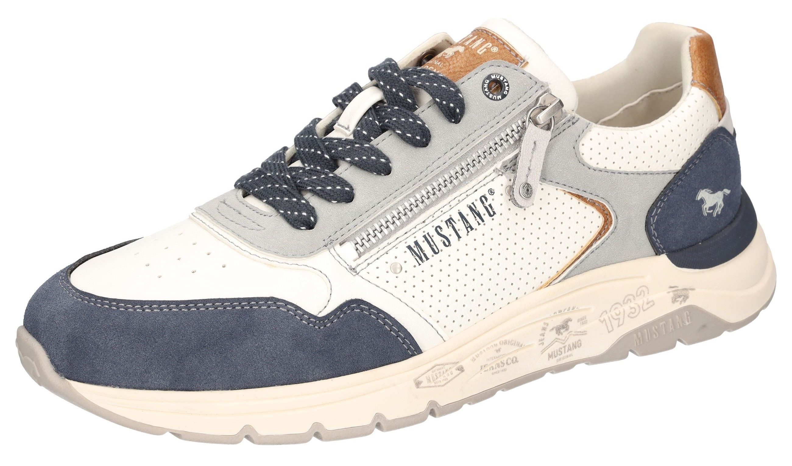 Mustang Shoes Sneaker, Runners Sneaker mit Außenreißverschluss günstig online kaufen