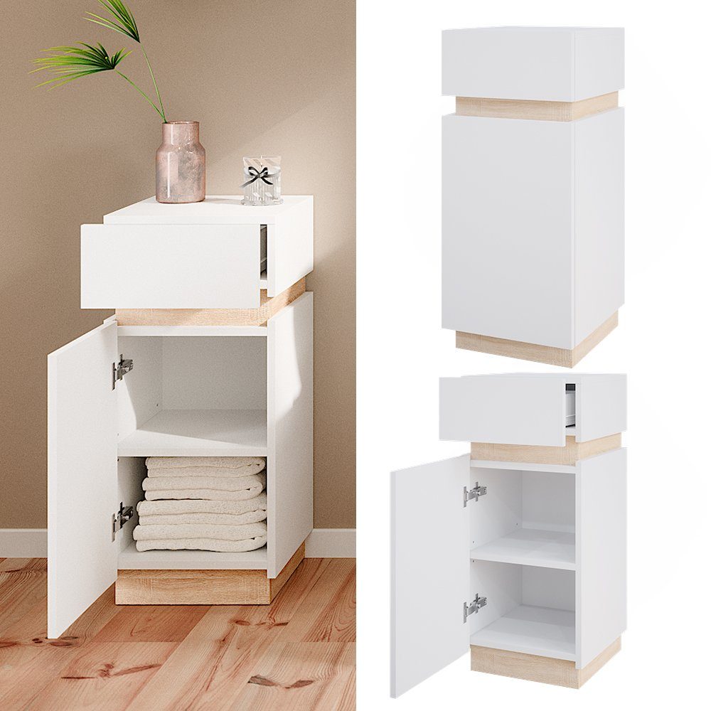 Vicco Midischrank Gloria, Weiß/Sonoma, 33 x günstig online kaufen