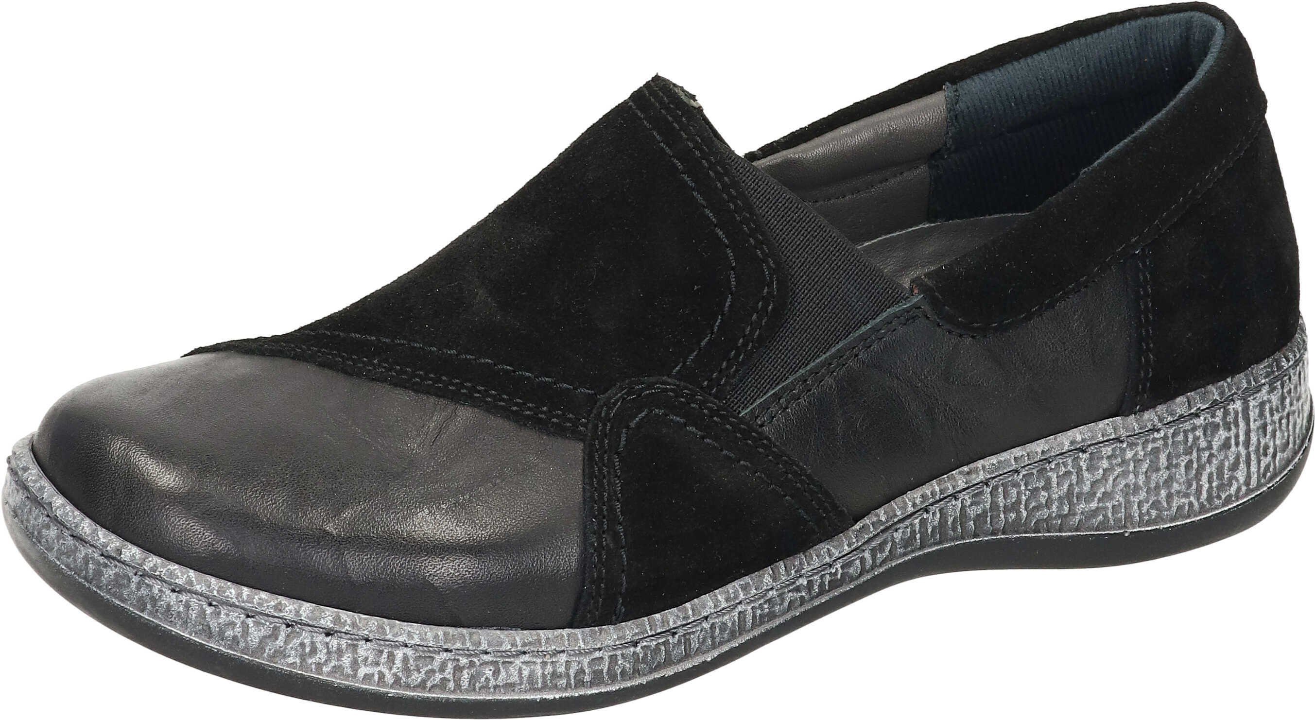 Slipper Comfortabel Slipper schwarz Gummizug mit