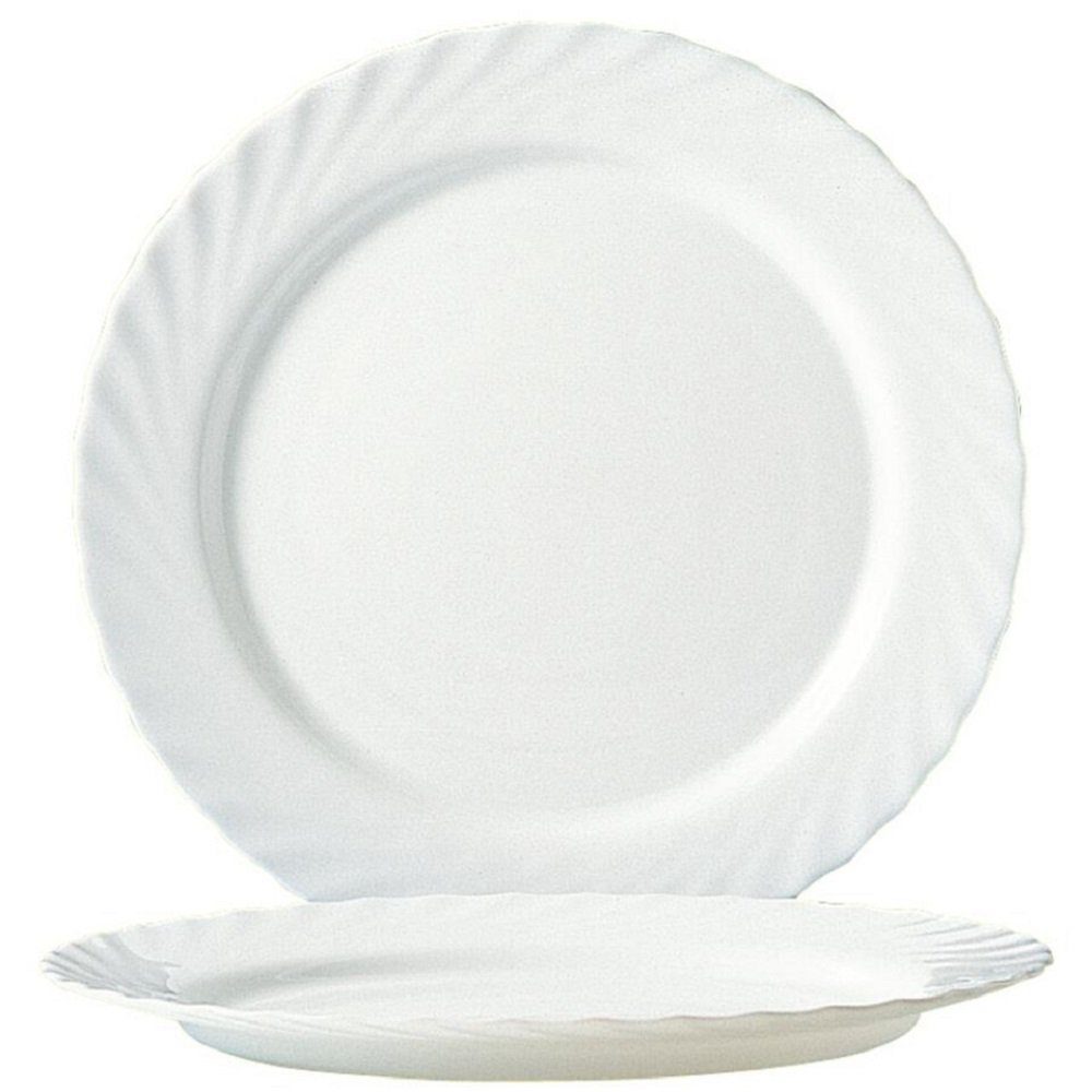 Arcoroc Frühstücksteller Arcoroc ARC weiß, Opalglas, Teller flach, D6887 Trianon 6 Uni 19.5cm