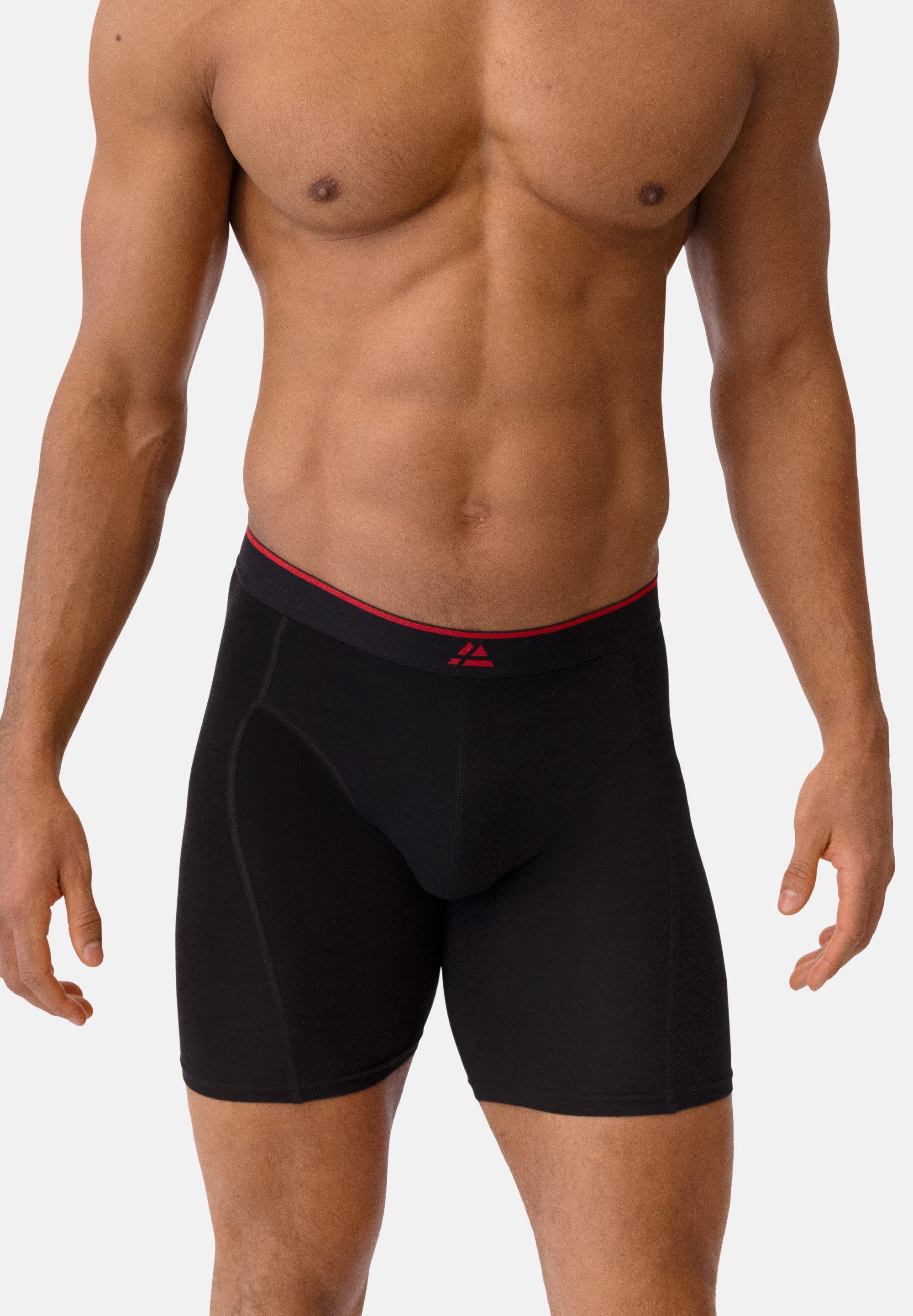 DANISH ENDURANCE Boxershorts Bamboo Extra Long Trunks 6St Superweich mit elastischem Bund & ohne Aufrollen