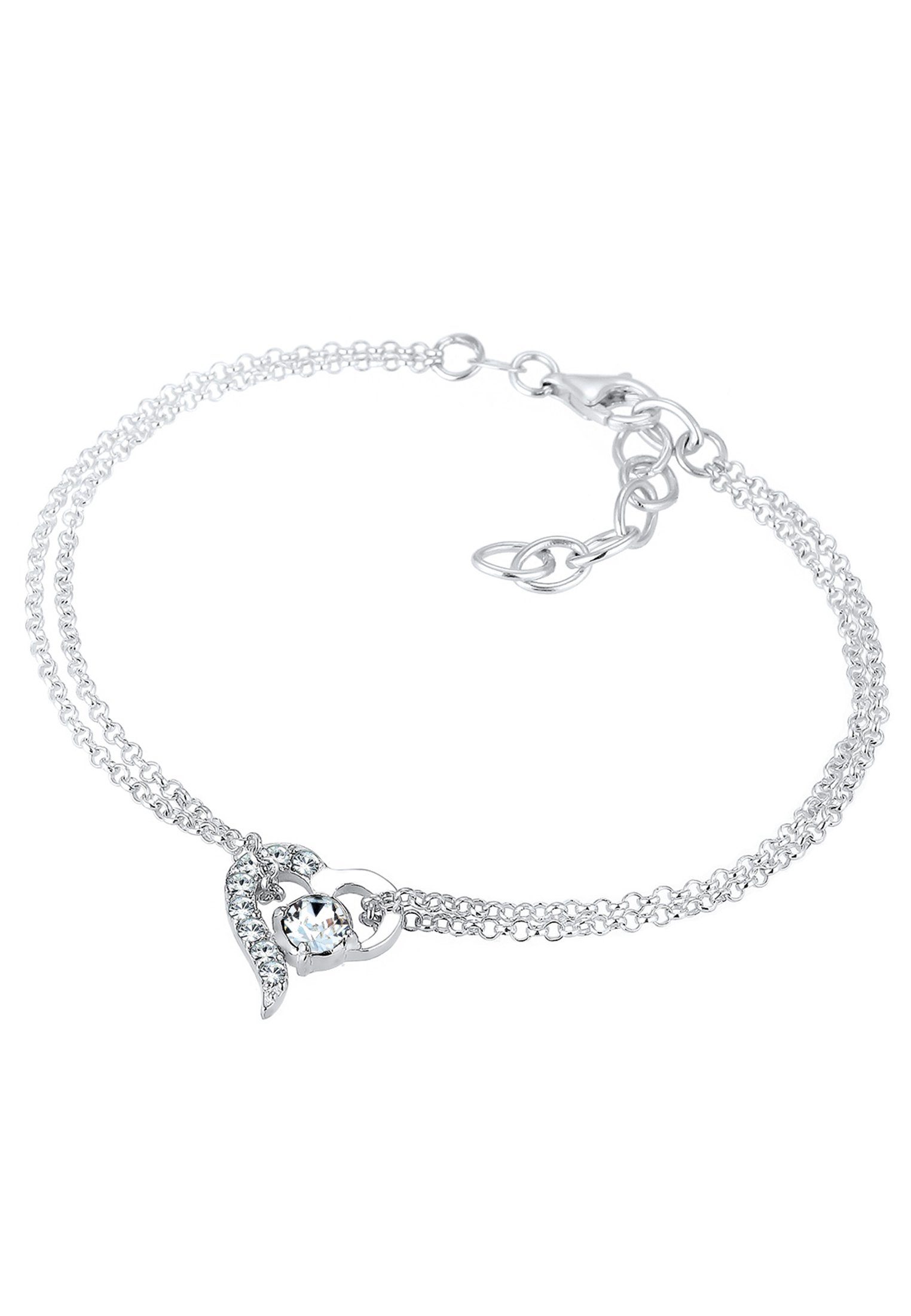 Elli Armband Herz Liebe 925 Silber, mit Kristallen von Swarovski® (kein Set günstig online kaufen